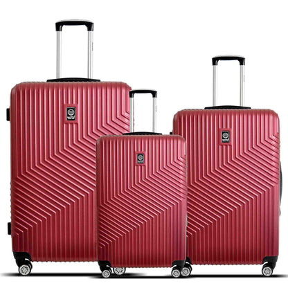 Santino Geometric 3-Piece Rigid 360° Luggage Set - SAV7003J