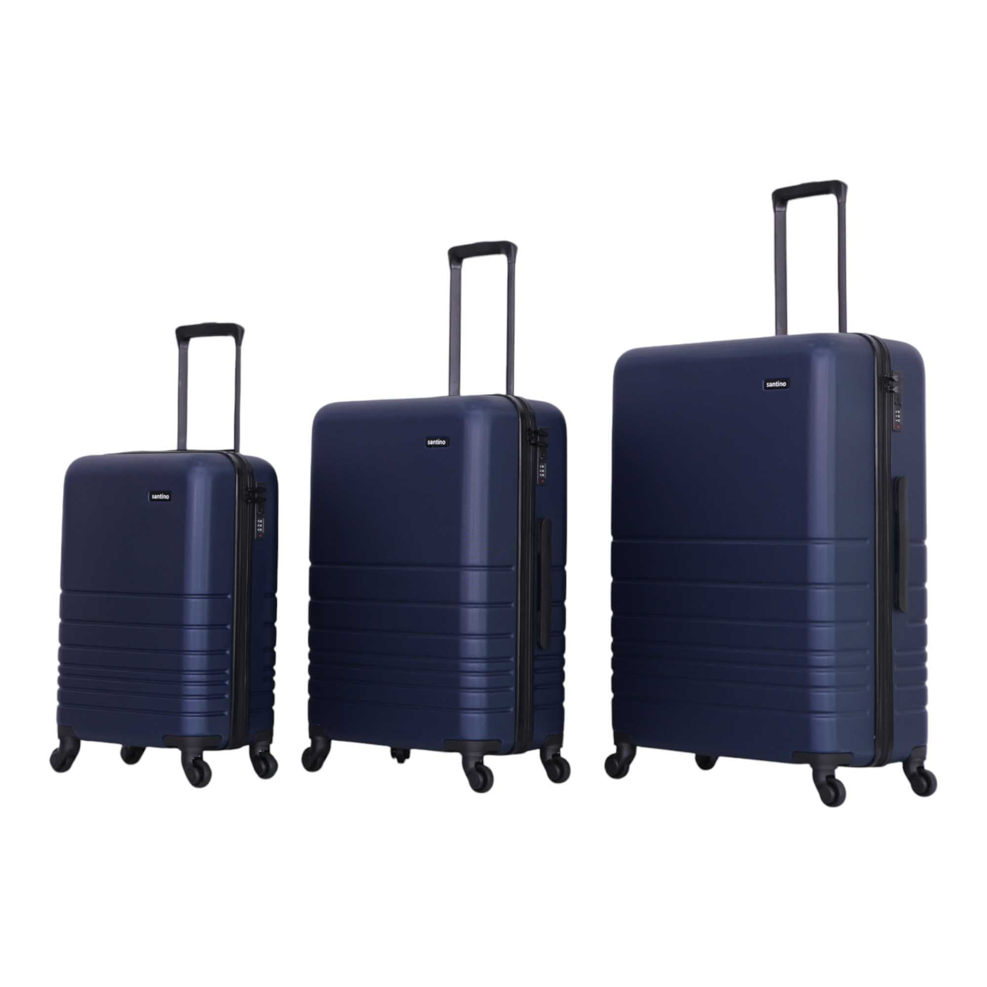 Zeus Santino 3pc Luggage Set - Navy Blue SDV701J