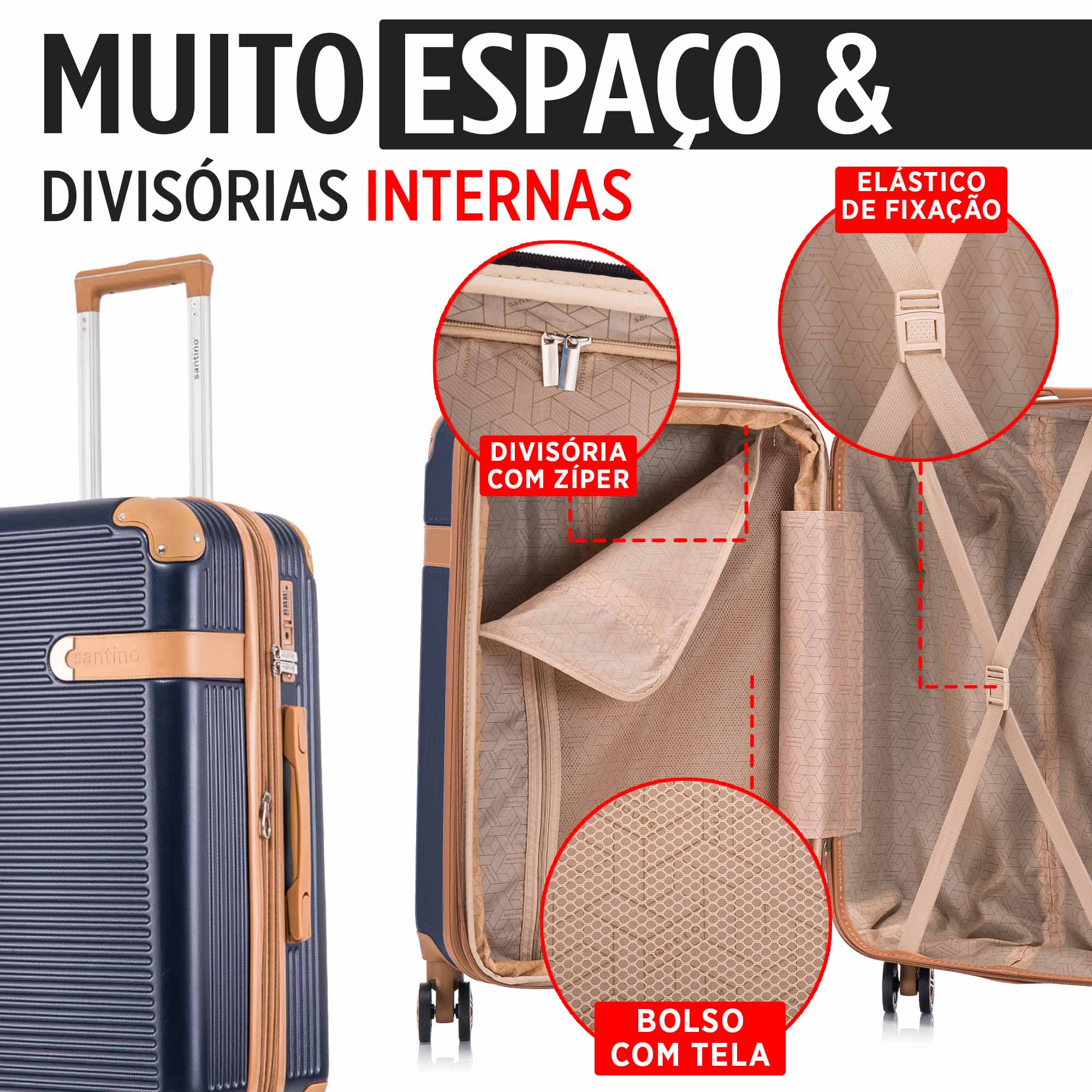 Santino Nice Rigid 360° Suitcase - ABEV407P