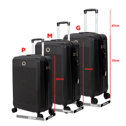 Santino 3-Piece Pisa Rigid 360° Luggage Set - MZV183J