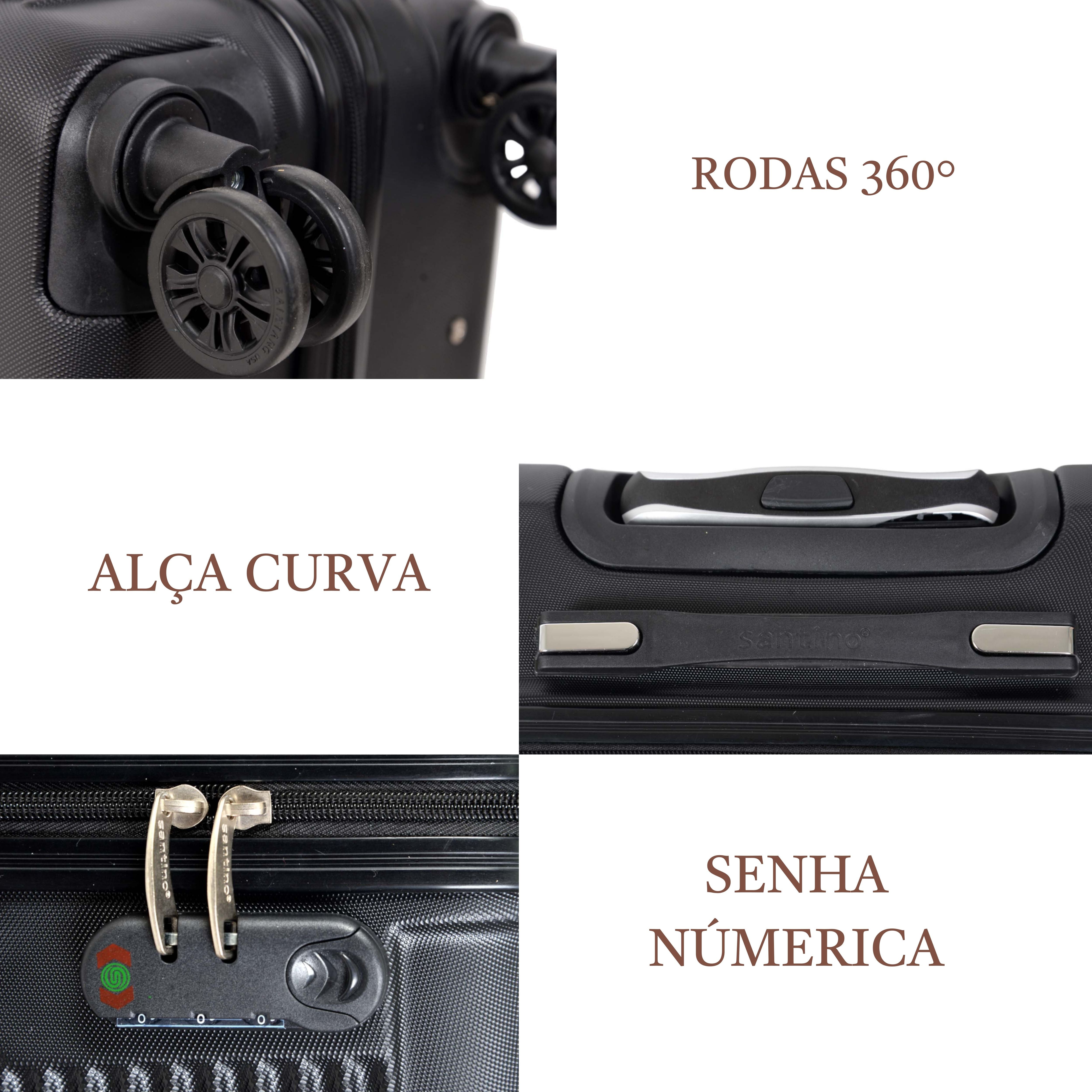 Santino P 4-Wheel 360º Rigid Carry-On Suitcase - AMZV183P