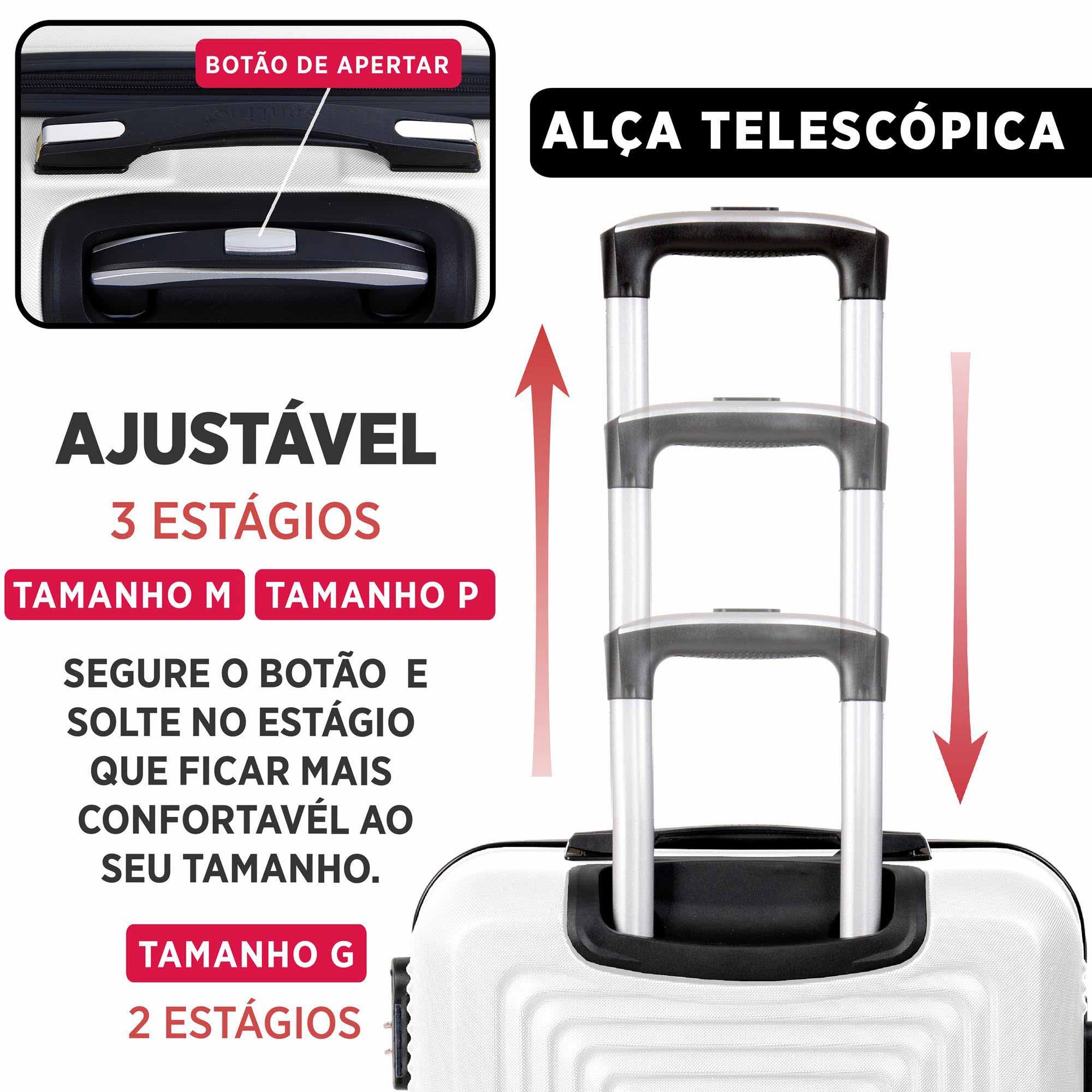 Santino 3-Piece Pisa Rigid 360° Luggage Set - MZV183J