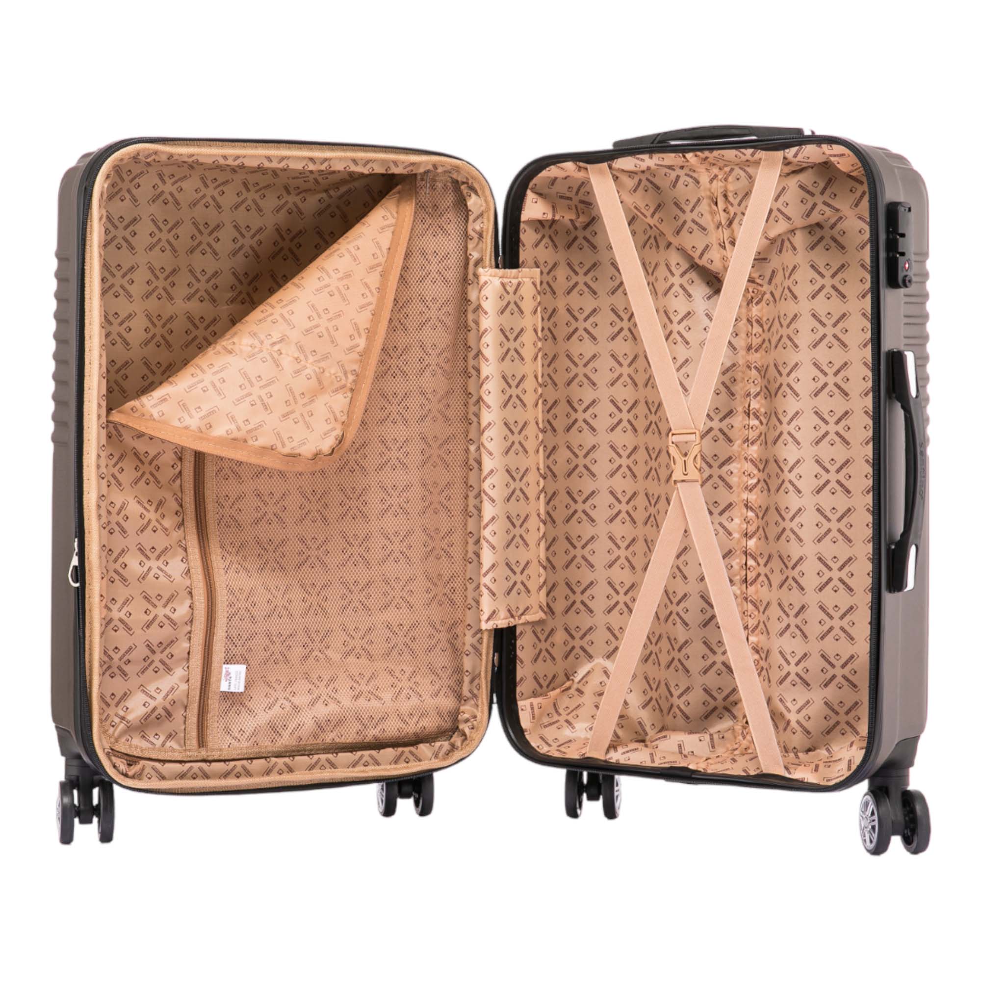 Santino Geometric Rigid 360° Travel Suitcase - ASAV7003G