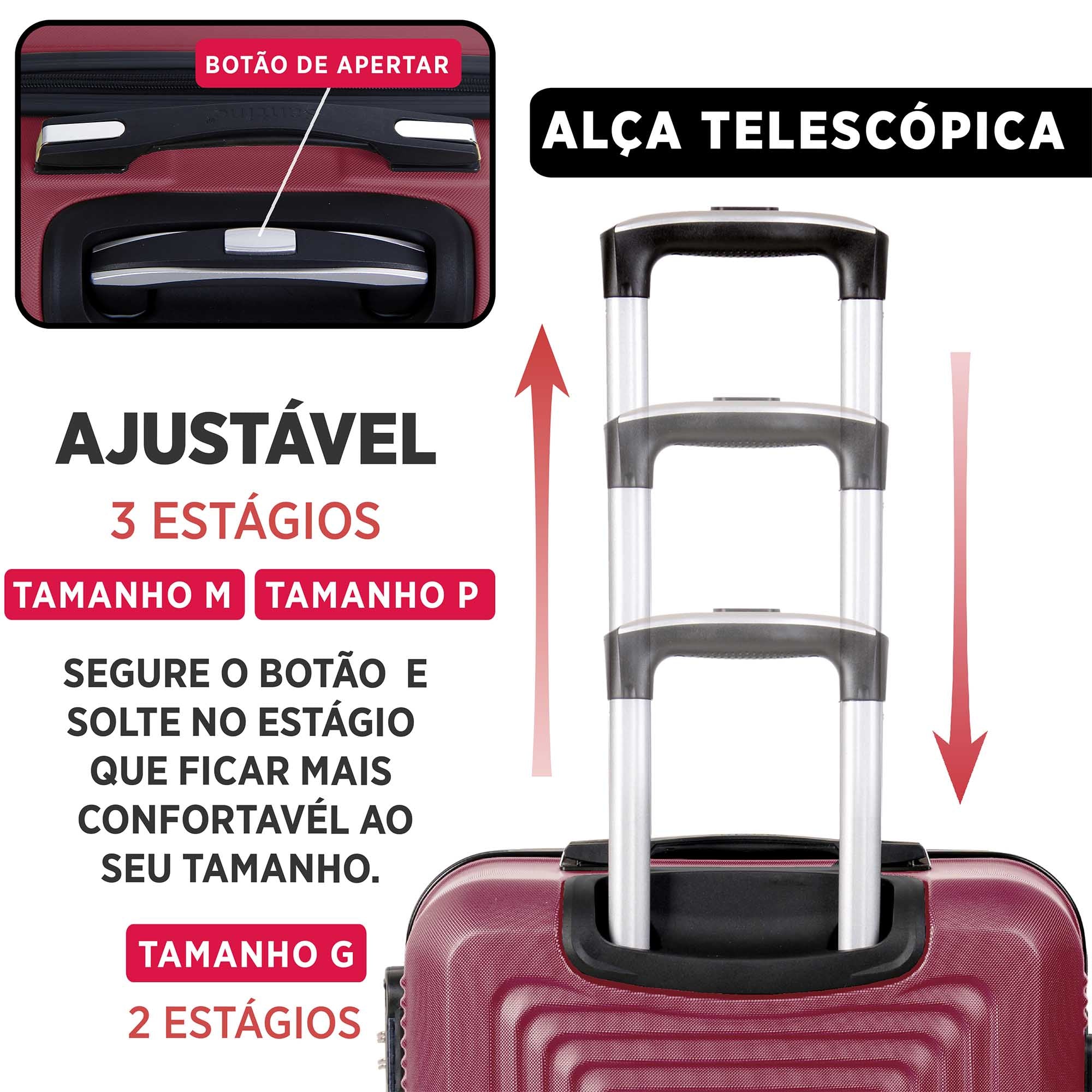 Santino 3-Piece Pisa Rigid 360° Luggage Set - MZV183J