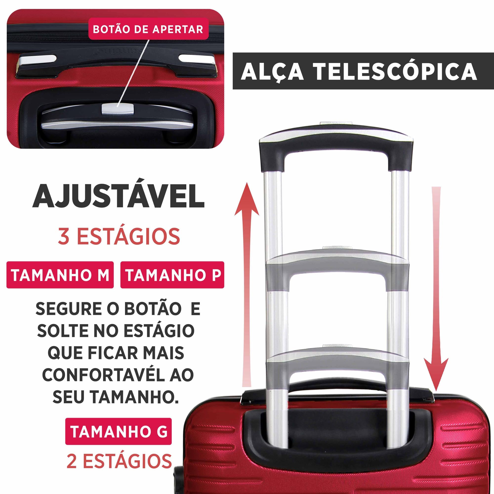 Santino Geometric 3-Piece Rigid 360° Luggage Set - SAV7003J