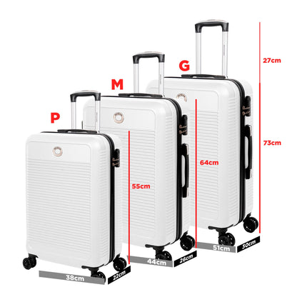 Santino 3-Piece Pisa Rigid 360° Luggage Set - MZV183J