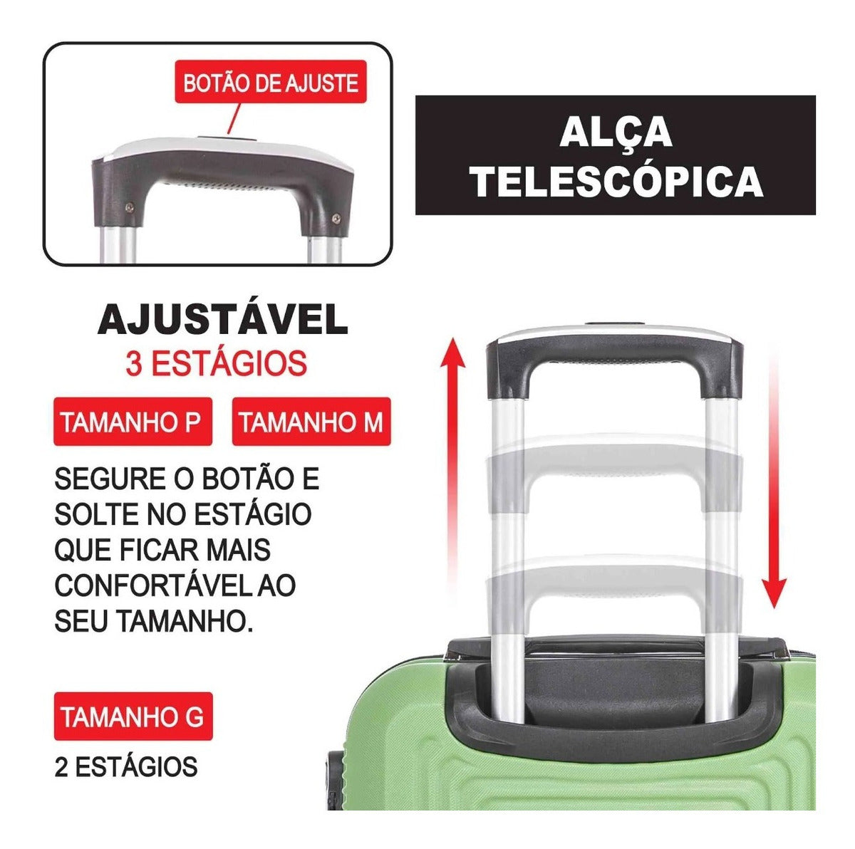 Santino 3-Piece Pisa Rigid 360° Luggage Set - MZV183J