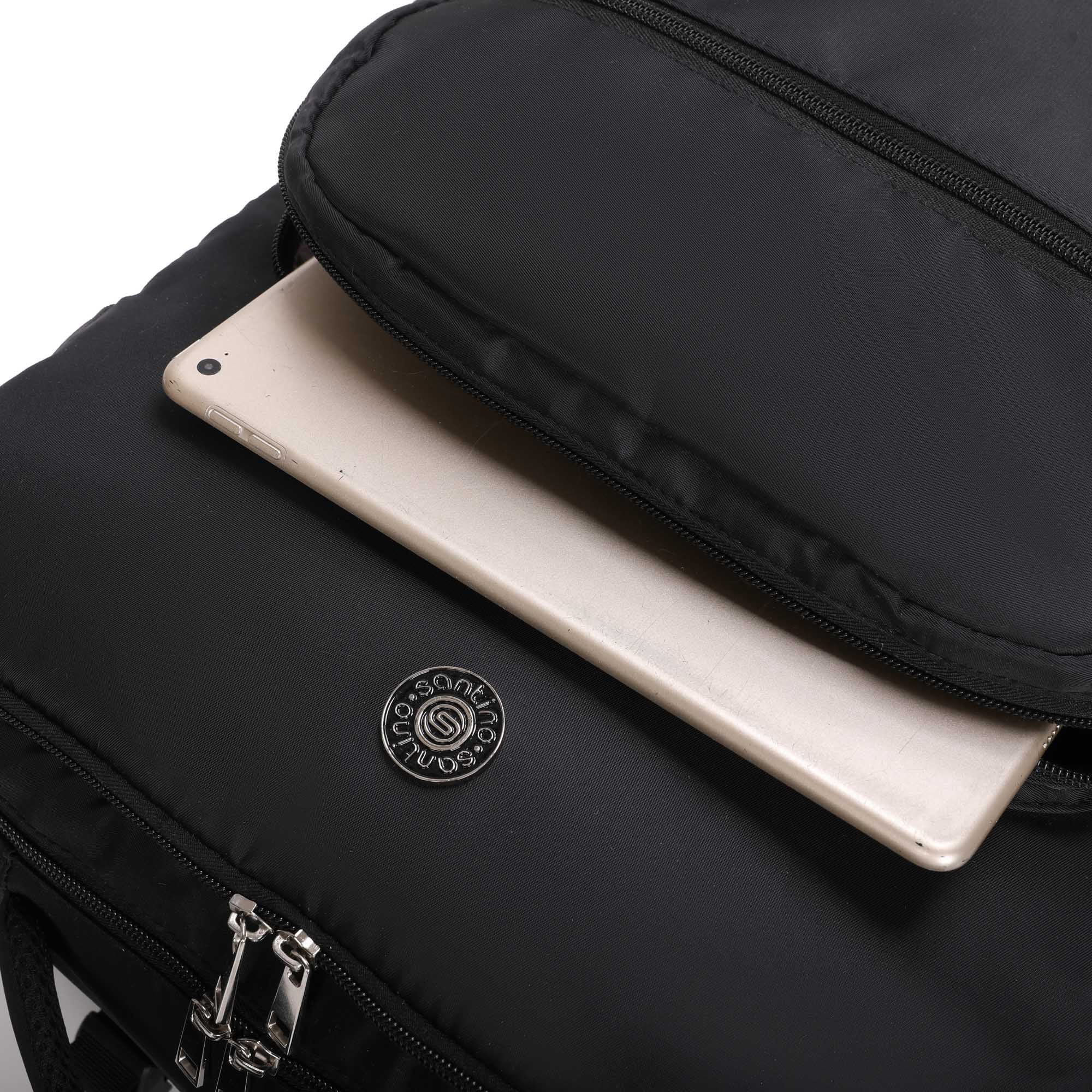 Oslo Pol Santino Laptop Backpack - SAN405U Black