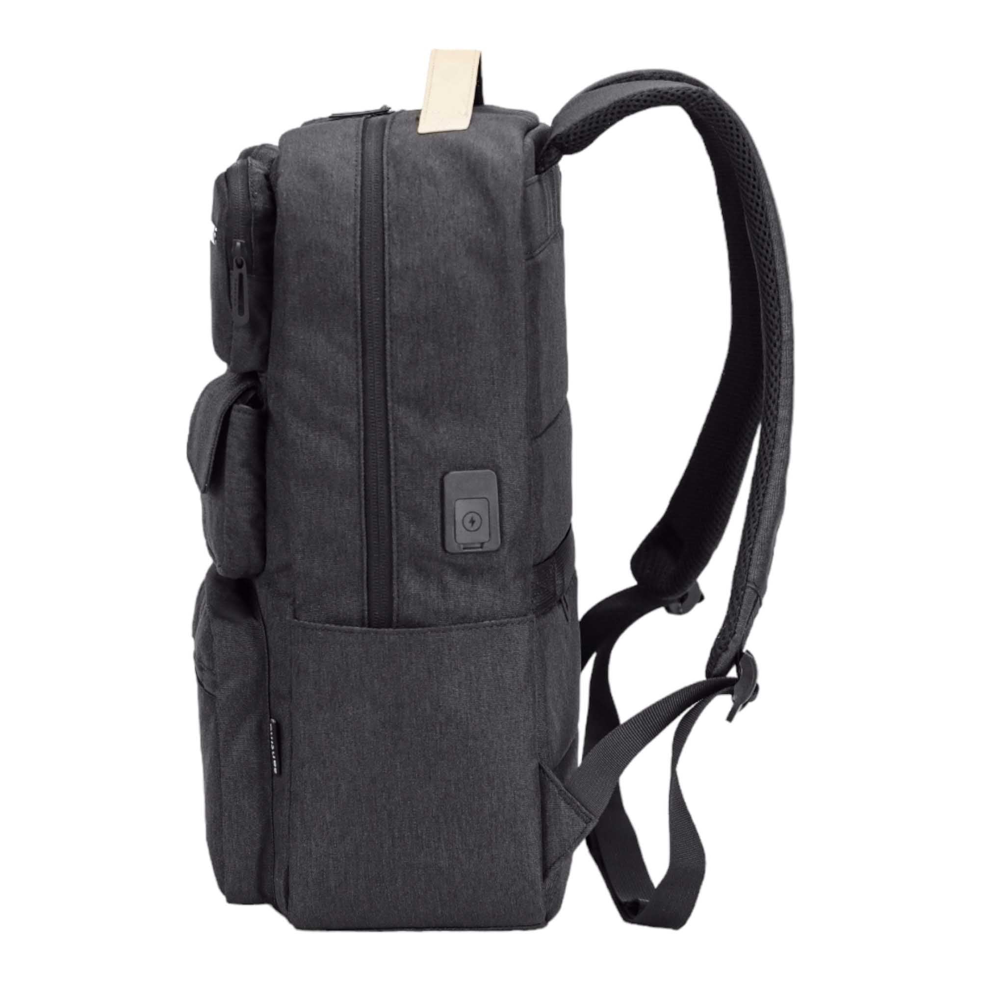 Pop Organizer by Santino Black Polyester Notebook Backpack