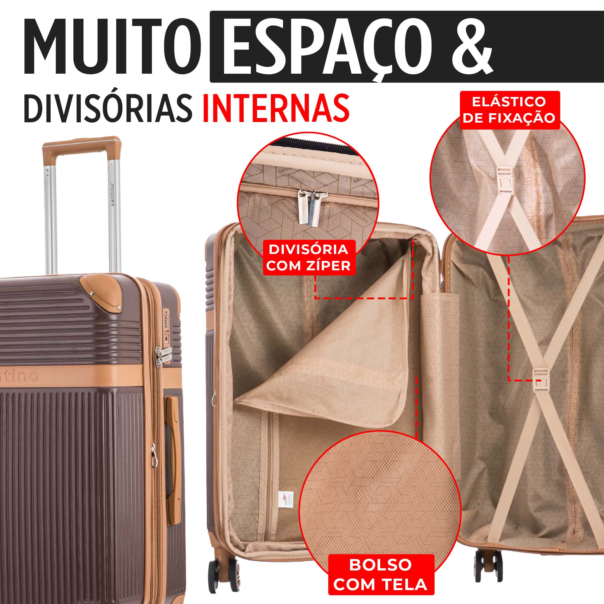 Kabri Rigid 360° Santino G Travel Suitcase - ABEV408G