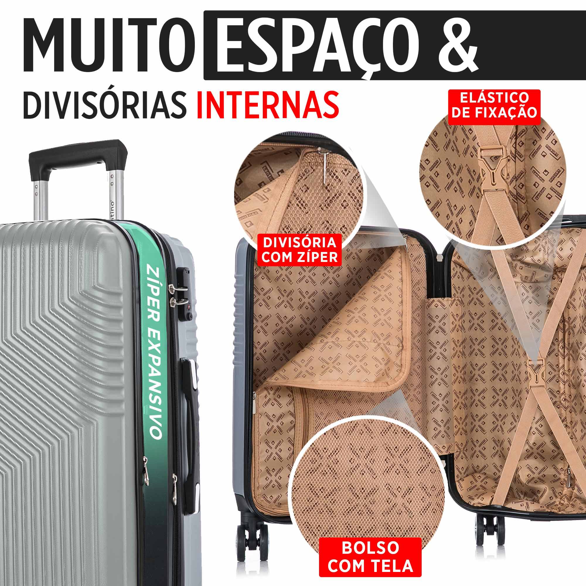 Santino Geometric Rigid 360° Suitcase - ASAV7003M