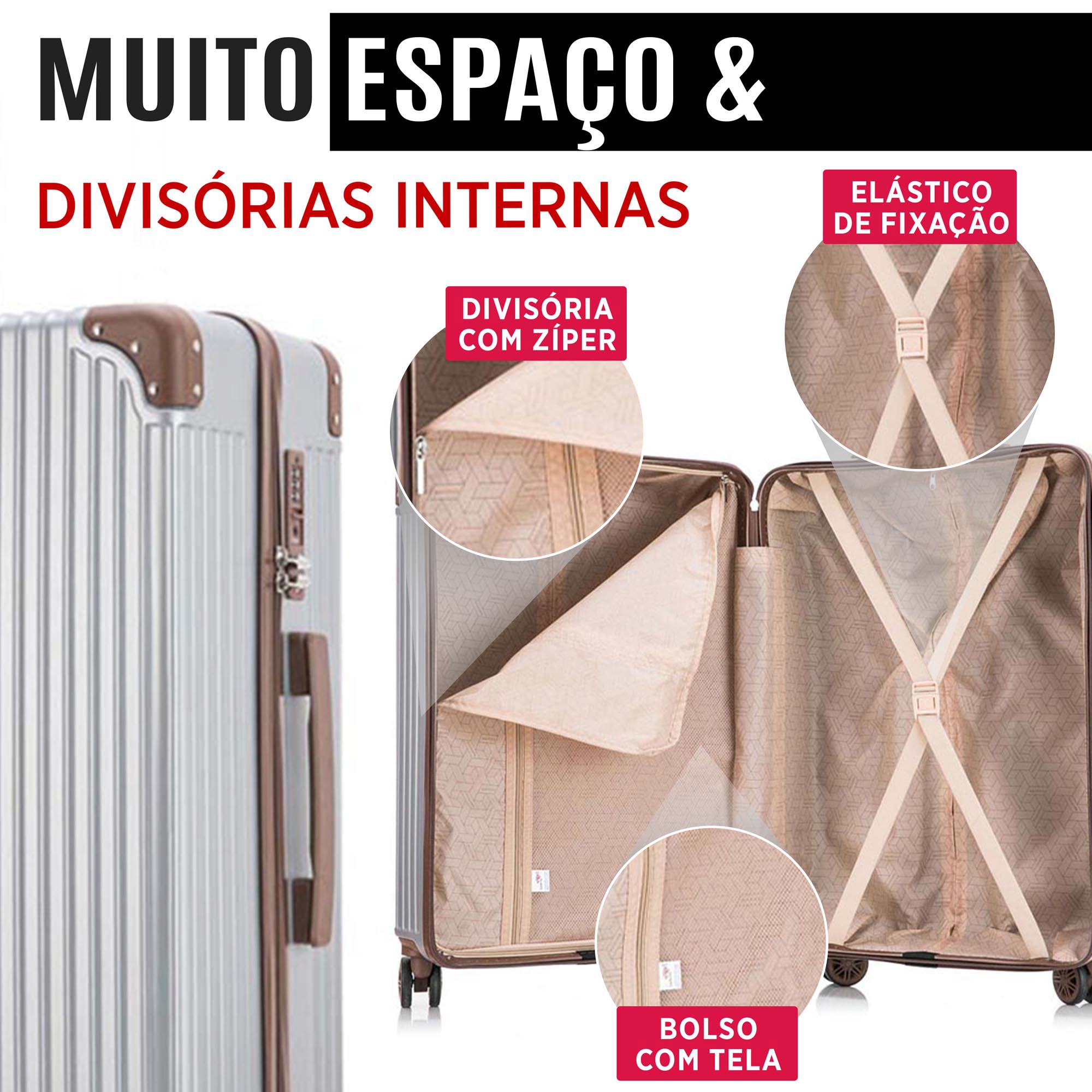 Palazzio 3 Piece 360° Luggage Set Santino PLV191J