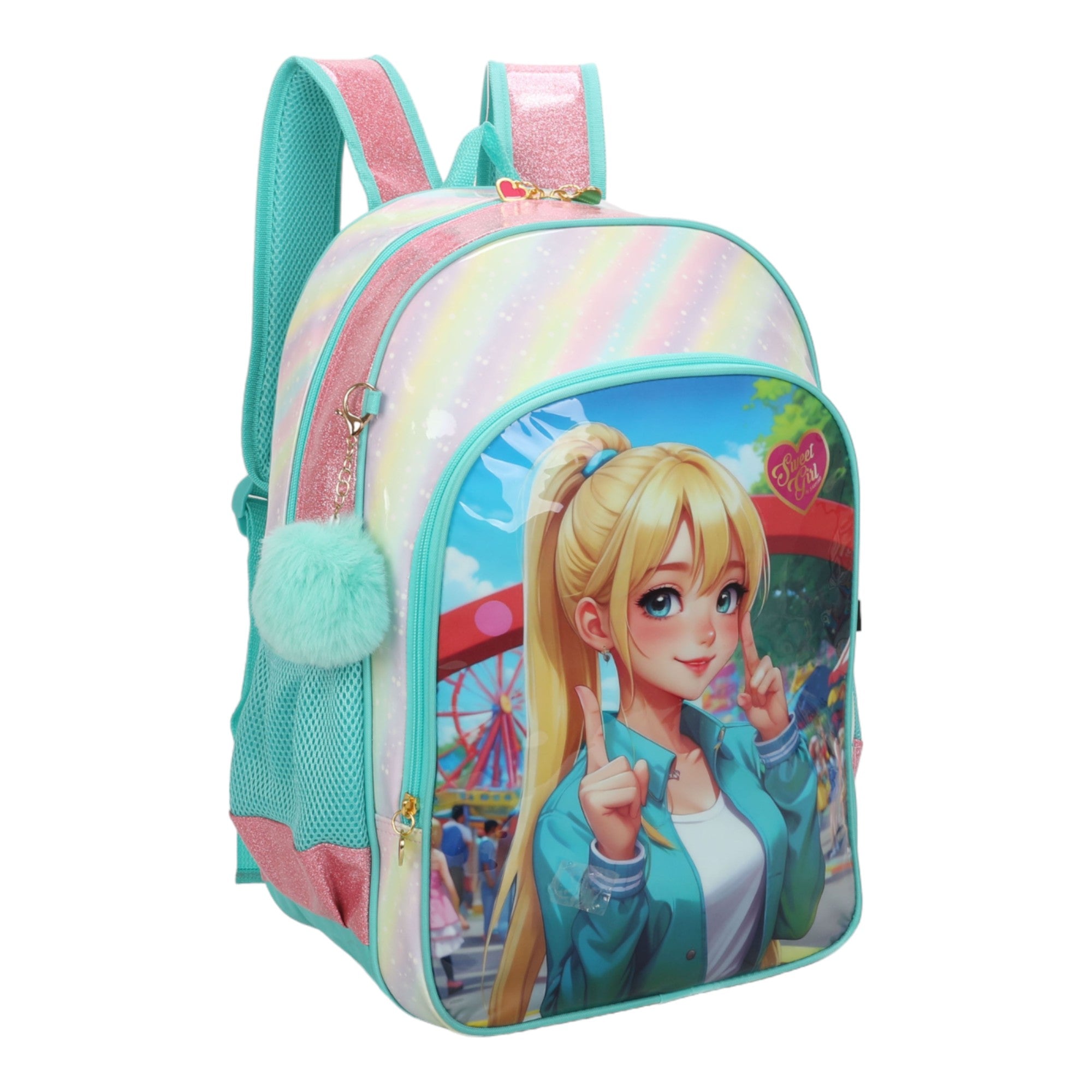 Sweet Girl Park by Santino Children's Backpack - SGM21U10 - Green