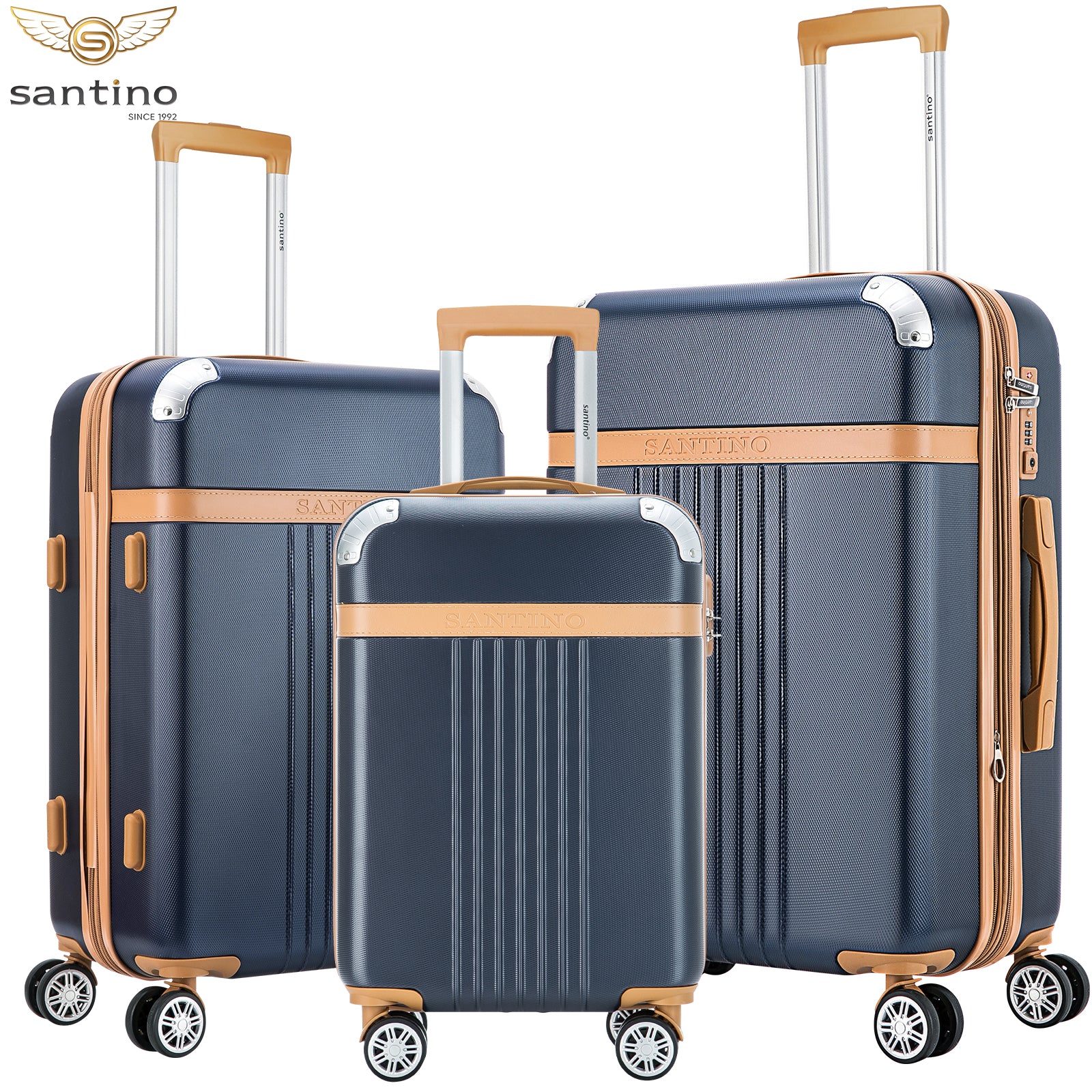 Santino Athena 3-Piece Rigid 360º Luggage Set - BGV182J