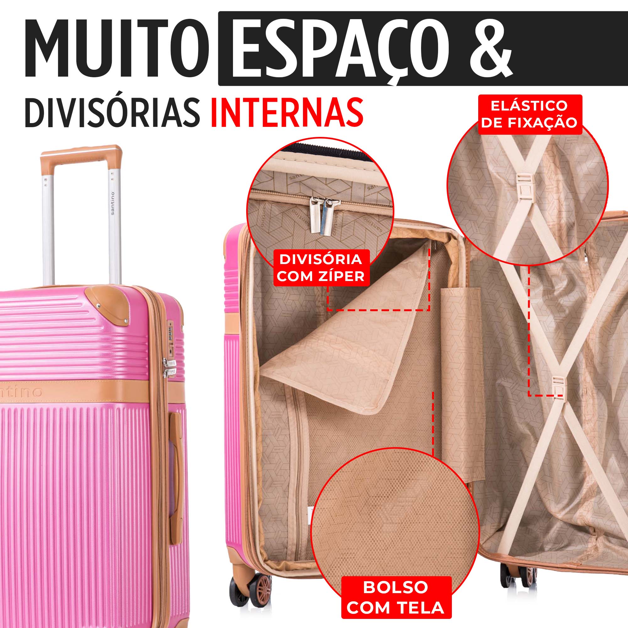 Kabri Rigid 360° Santino G Travel Suitcase - ABEV408G