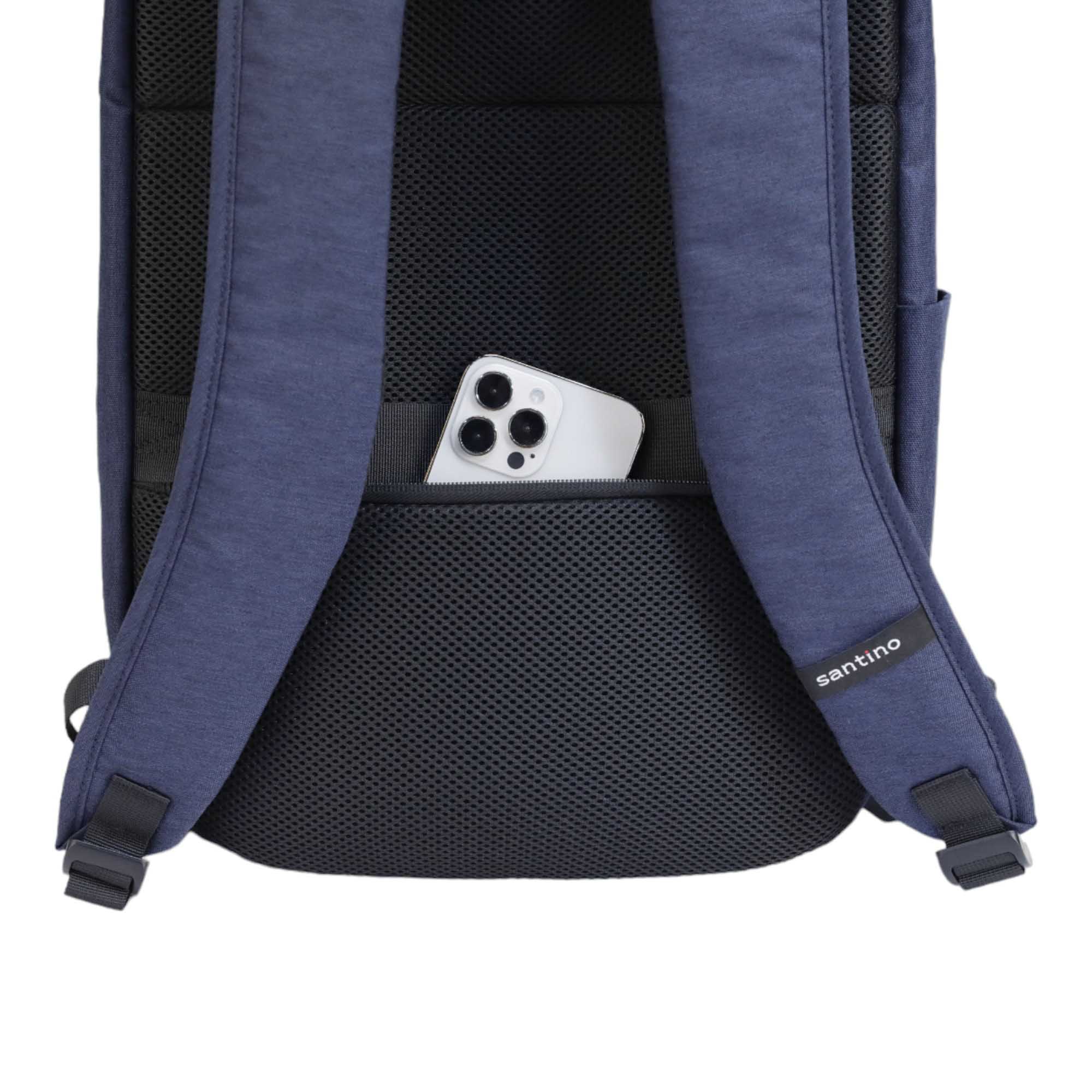 Trend by Santino Navy Blue Polyester Laptop Backpack