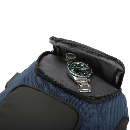 Quinn by Santino Oxford Crossbody Backpack Blue M SAN275U