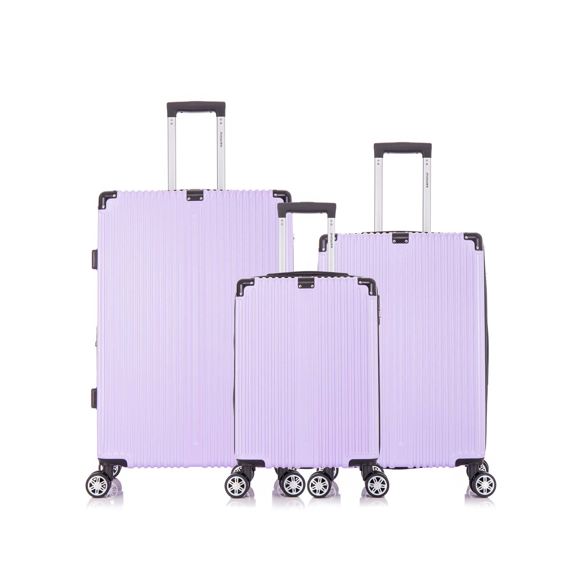 Santino MZV204J 3-Piece Dublin Rigid Luggage Set 360°