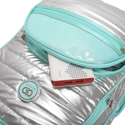 Sweet Girl Silver Wish Backpack by Santino Polyester SAM233U Turquoise blue
