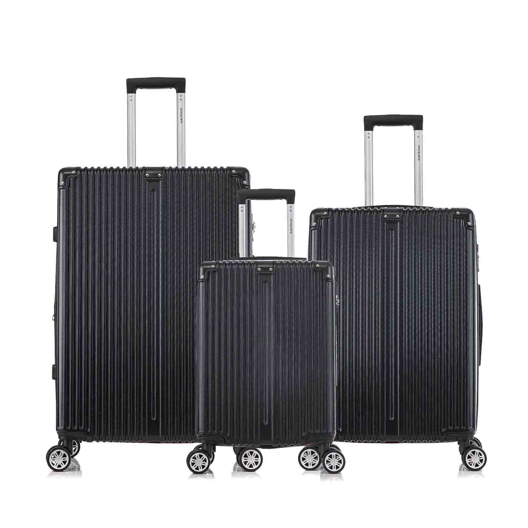 Santino MZV204J 3-Piece Dublin Rigid Luggage Set 360°