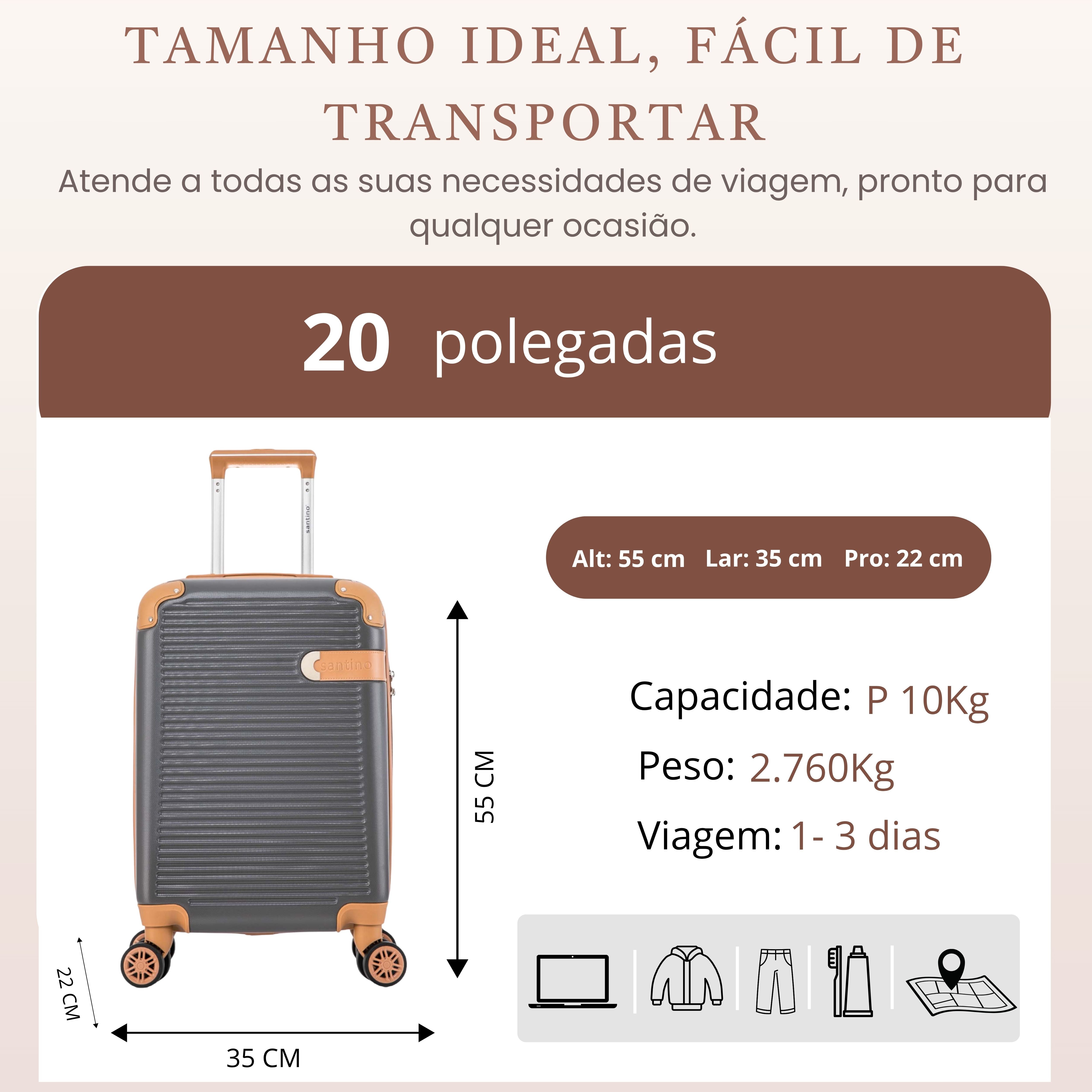Santino Nice Rigid 360° Suitcase - ABEV407P