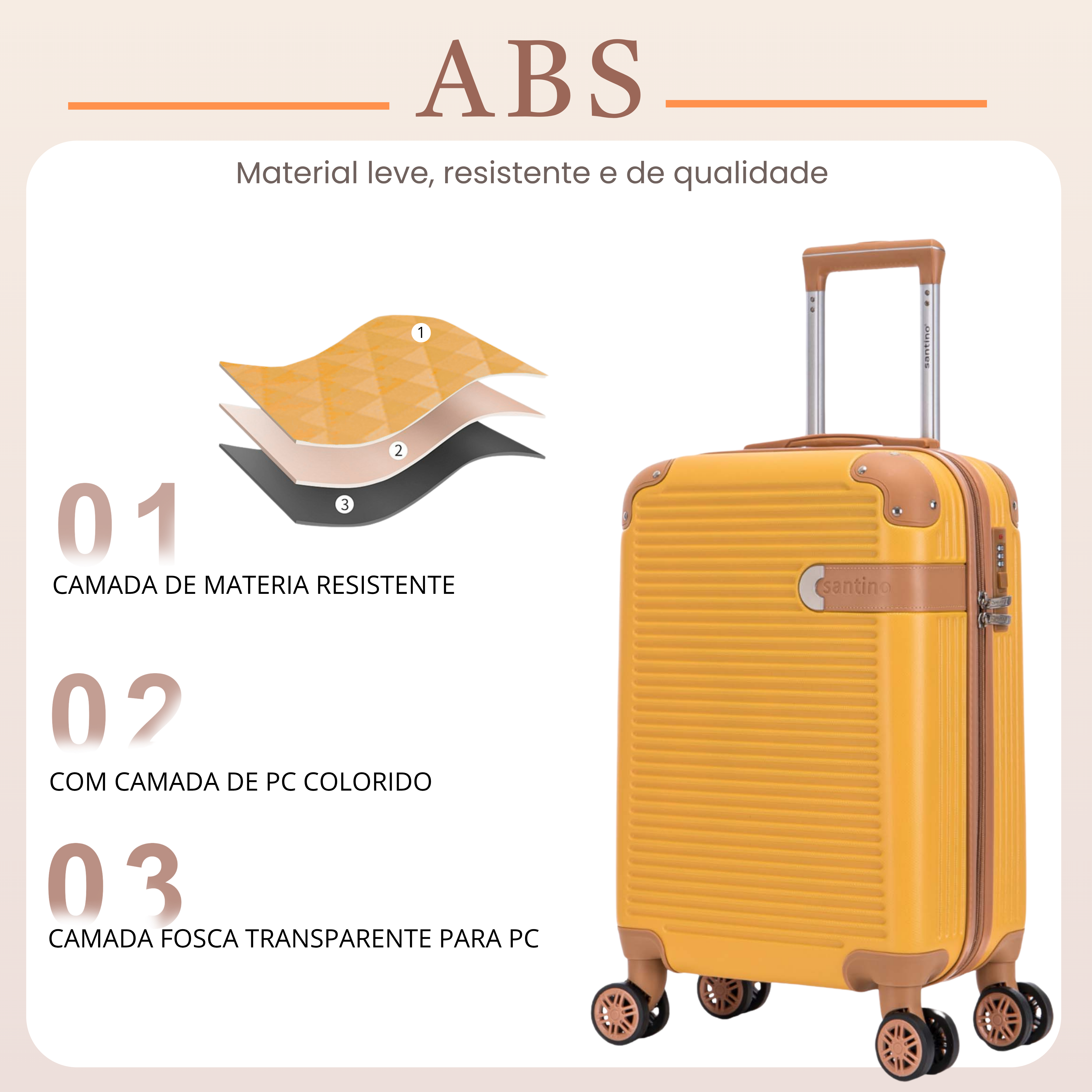 Santino Nice Rigid 360° Suitcase - ABEV407P