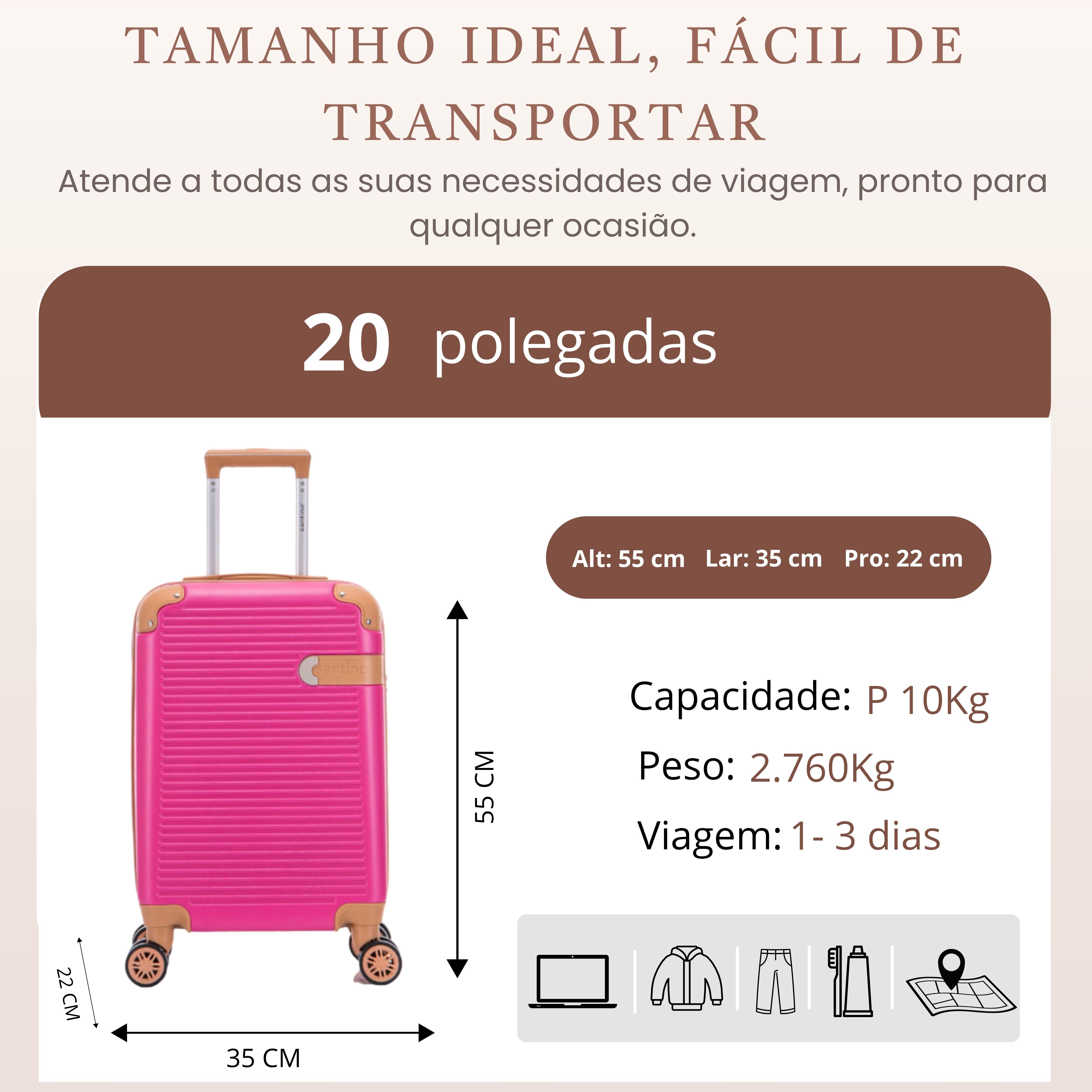 Santino Nice Rigid 360° Suitcase - ABEV407P