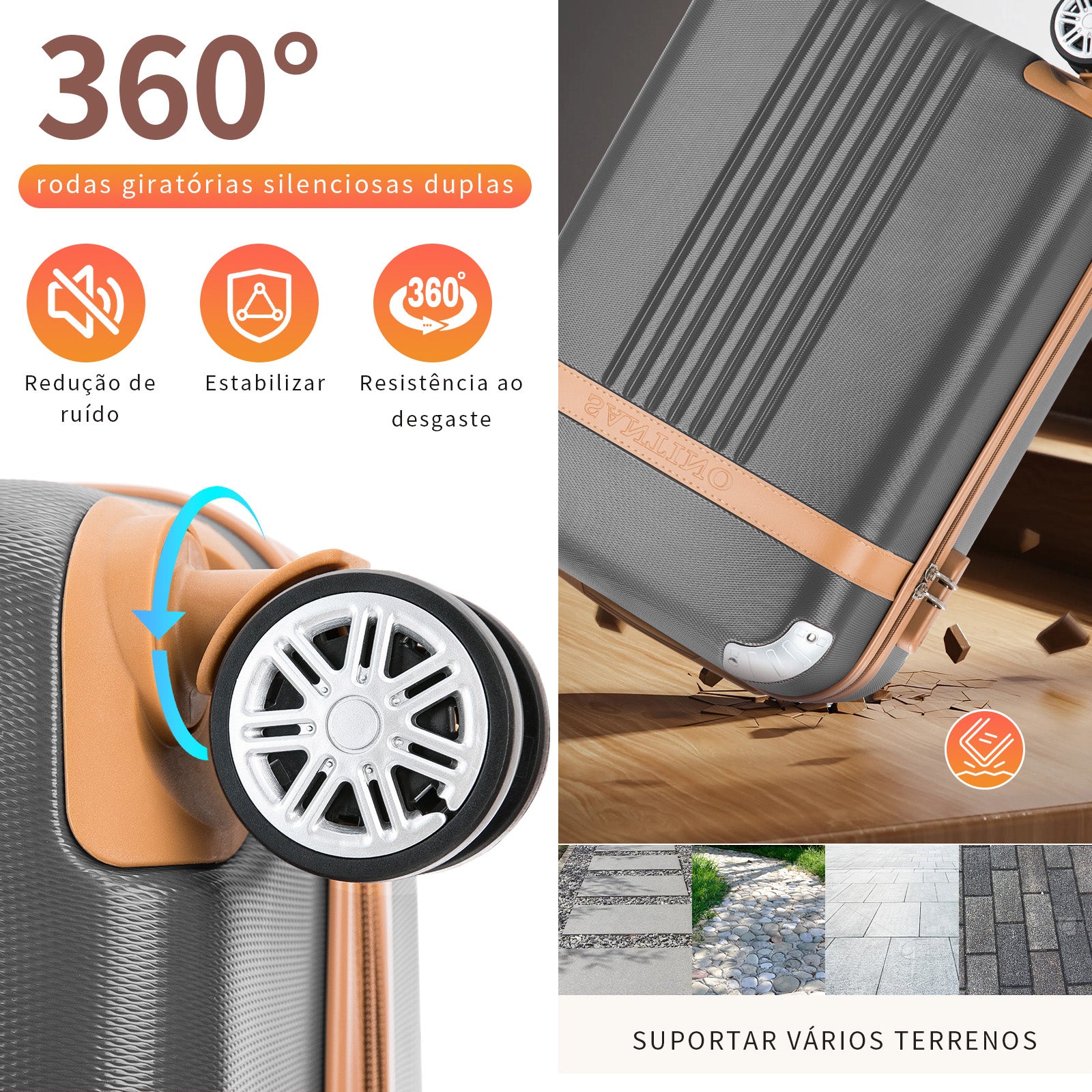 Santino 360º Athena Rigid Carry-On Suitcase - ABGV182P