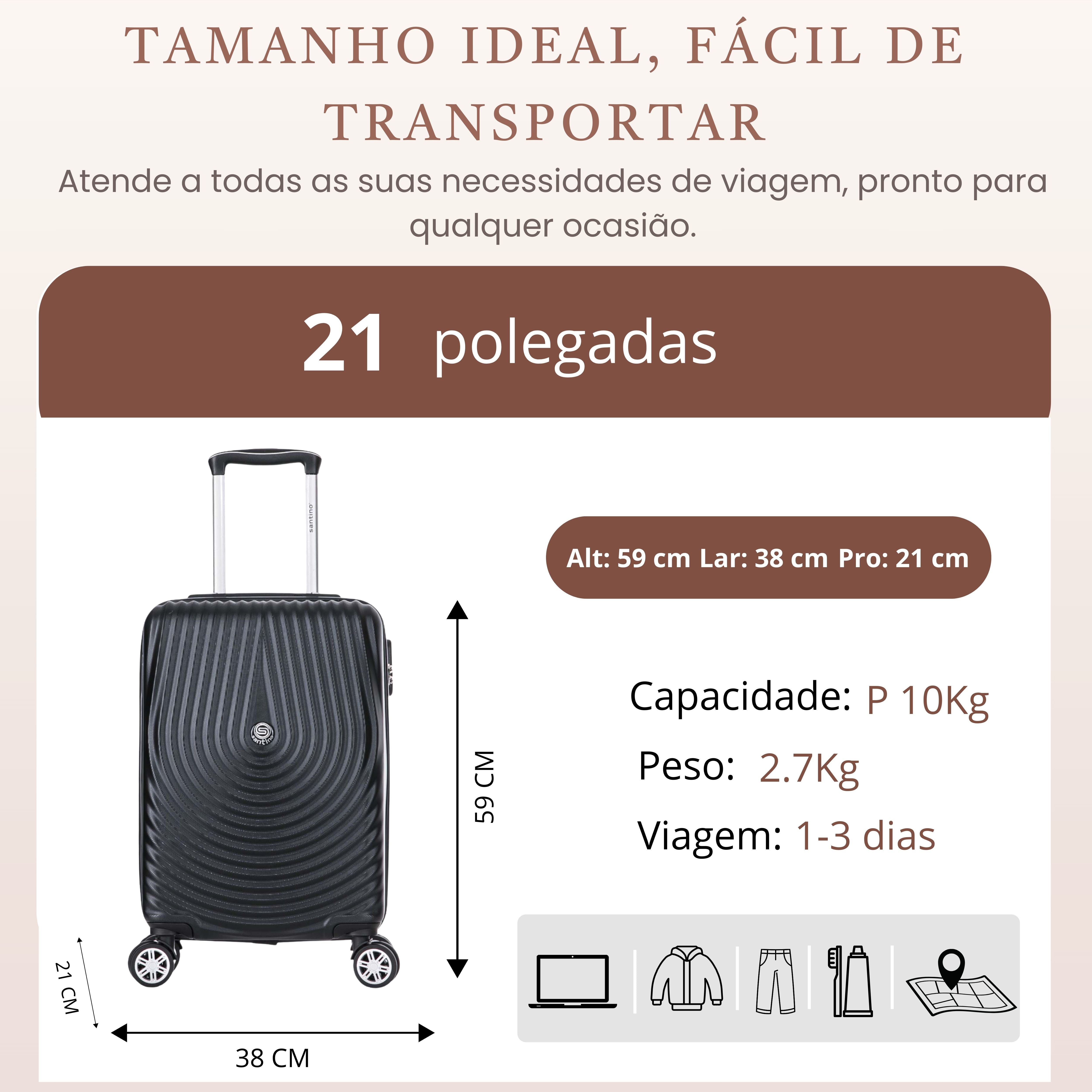 Santino 360° Berlin Hardside Carry-On Suitcase - AHSV206P