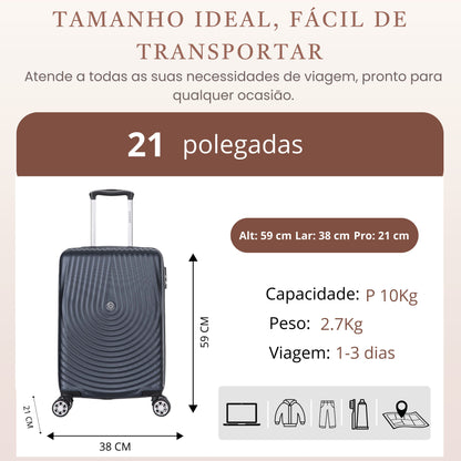 Santino 360° Berlin Hardside Carry-On Suitcase - AHSV206P