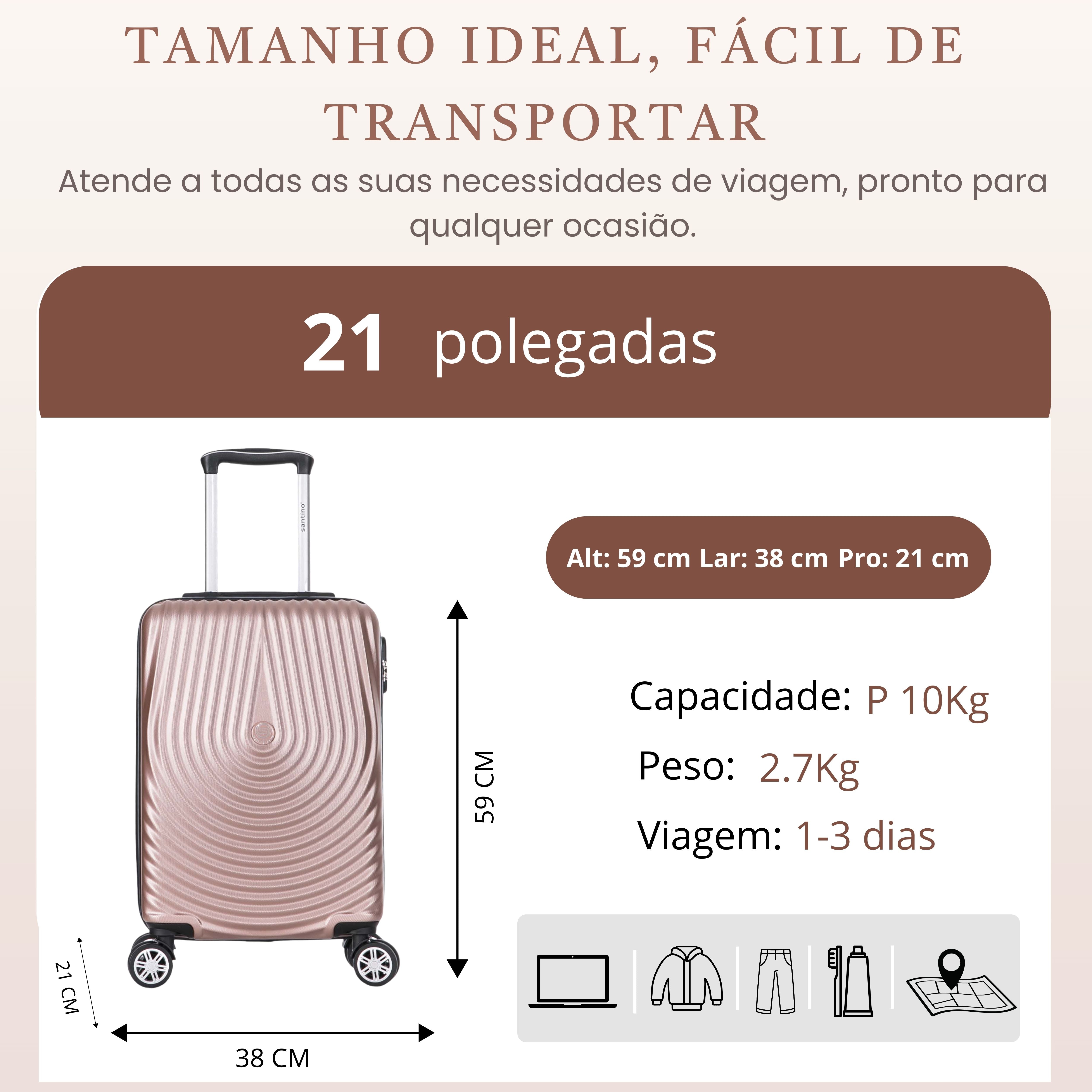 Santino 360° Berlin Hardside Carry-On Suitcase - AHSV206P
