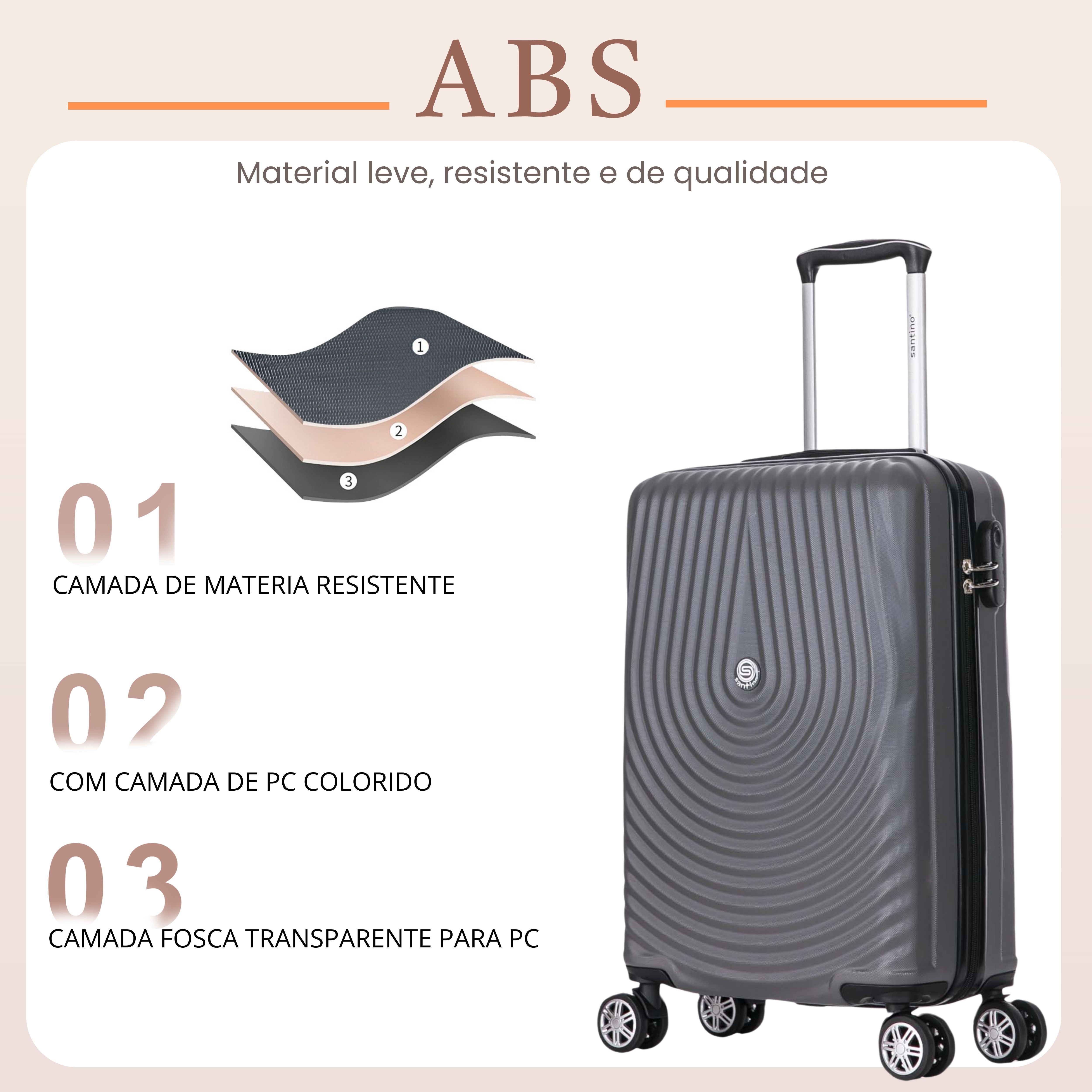 Santino 360° Berlin Hardside Carry-On Suitcase - AHSV206P