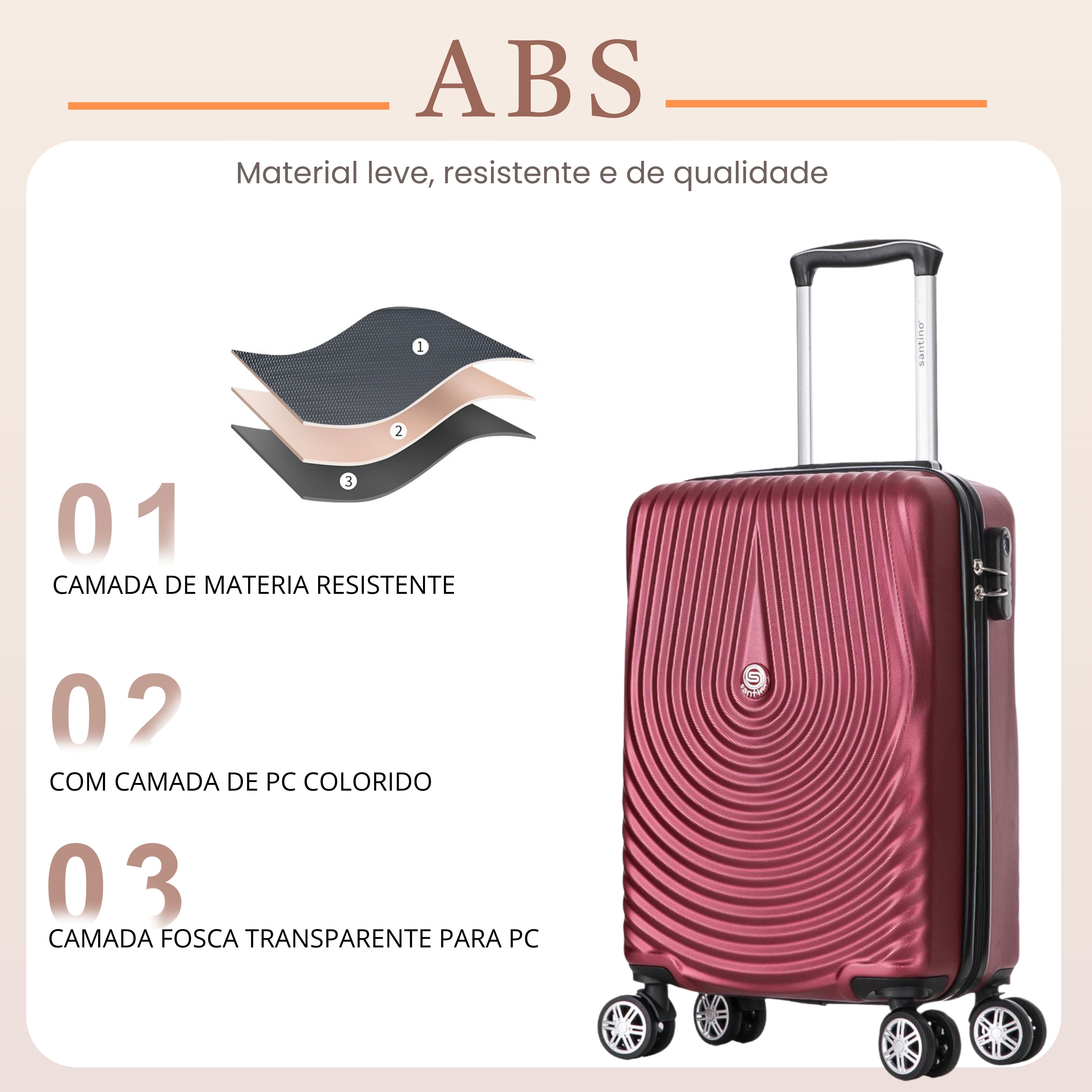 Santino 360° Berlin Hardside Carry-On Suitcase - AHSV206P