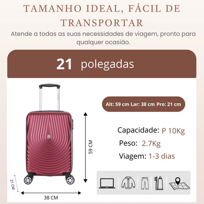 Santino 360° Berlin Hardside Carry-On Suitcase - AHSV206P