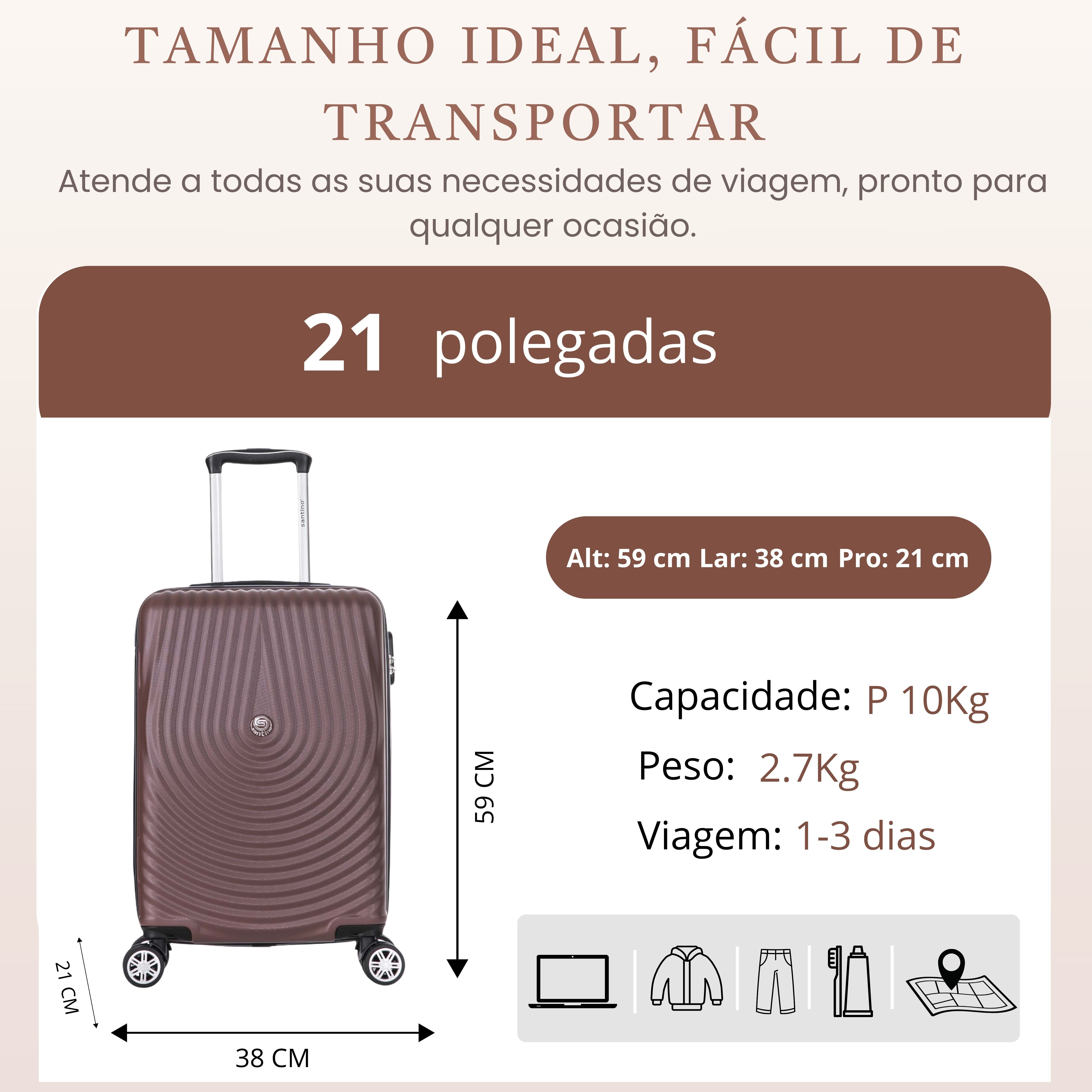 Santino 360° Berlin Hardside Carry-On Suitcase - AHSV206P