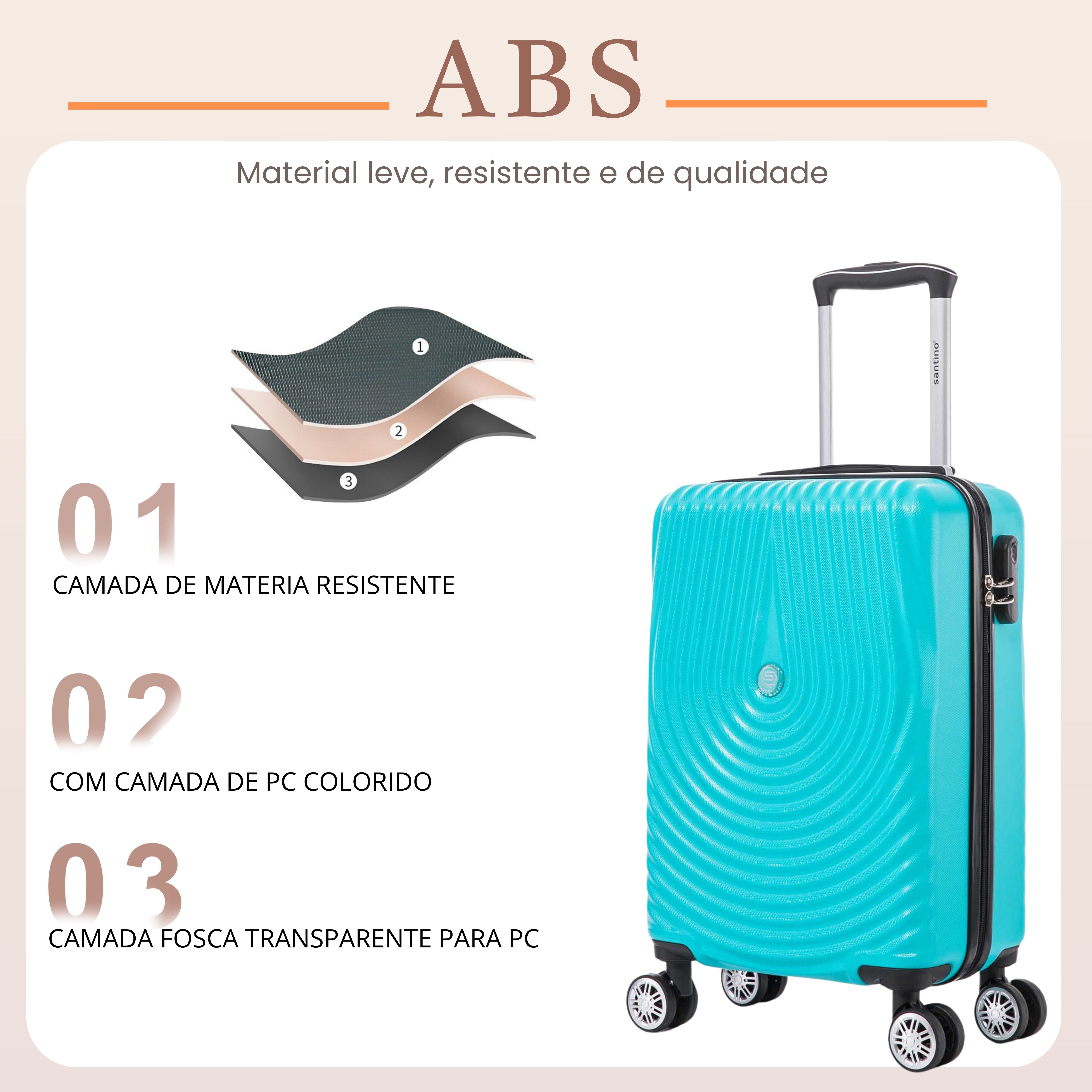 Santino AHSV205P 360° Berlin Hardside Carry-On Suitcase