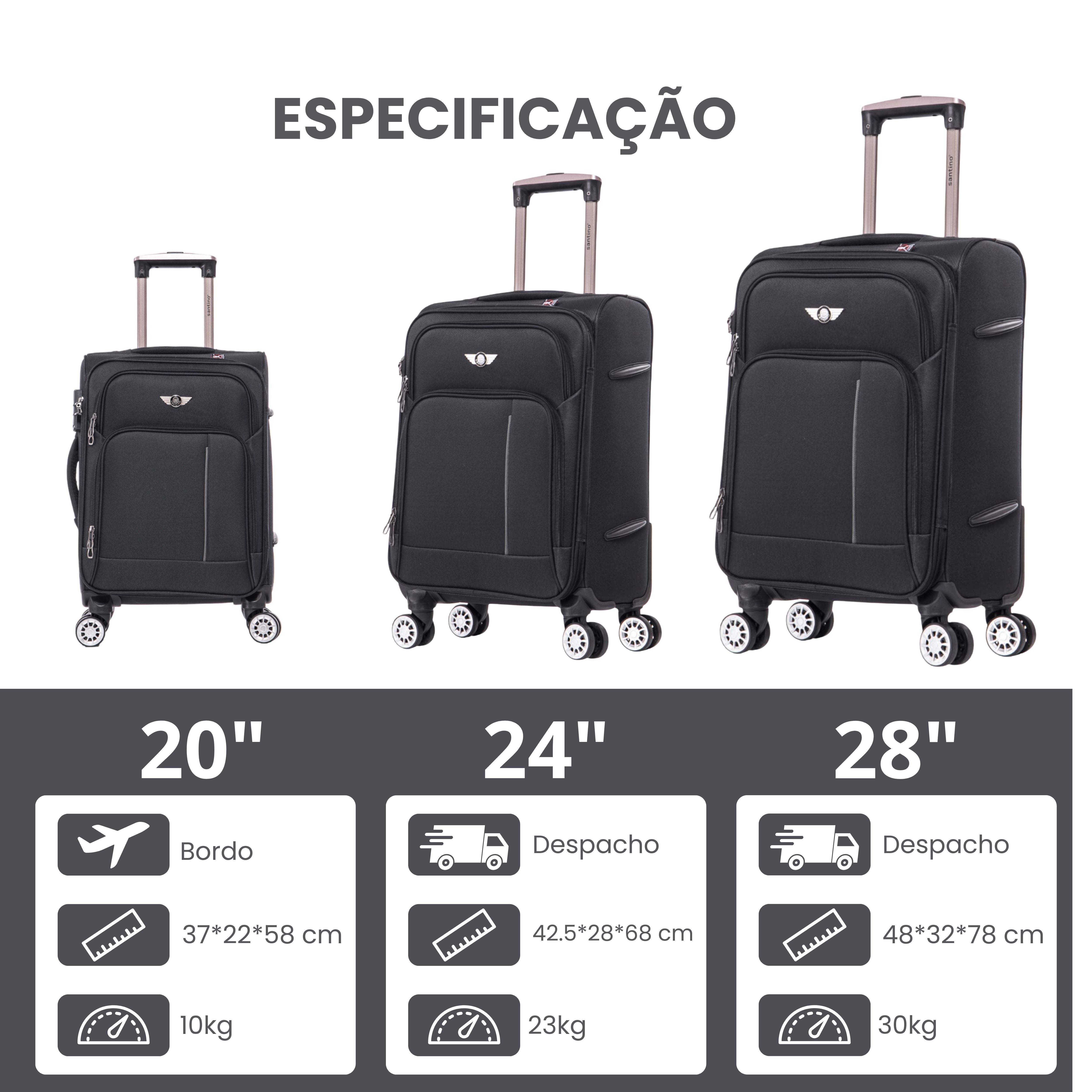 Santino Super Light Little Havana Luggage Set - LKV501J