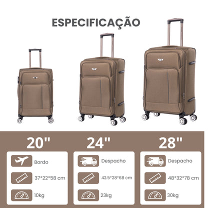 Santino Super Light Little Havana Luggage Set - LKV501J