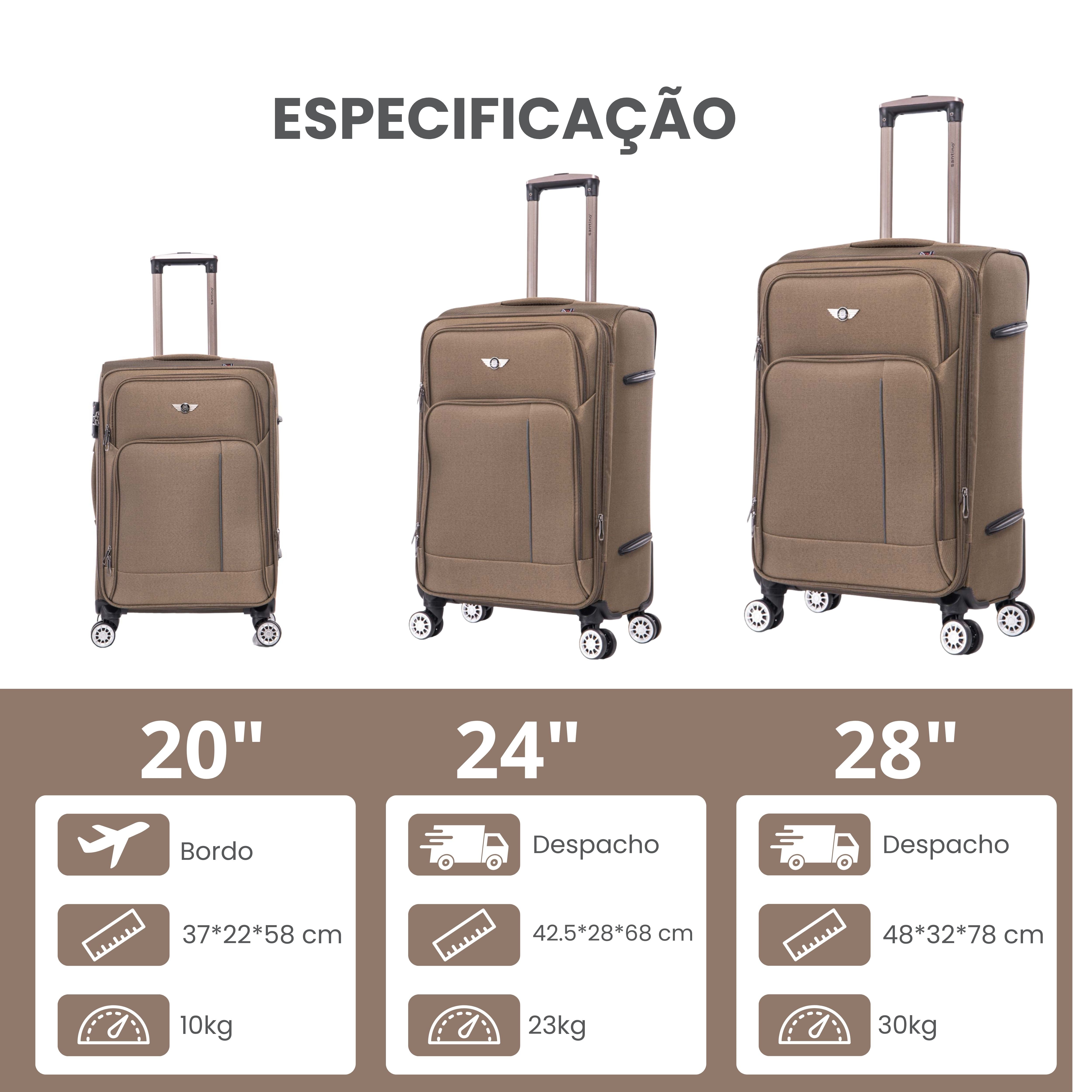 Santino Super Light Little Havana Luggage Set - LKV501J