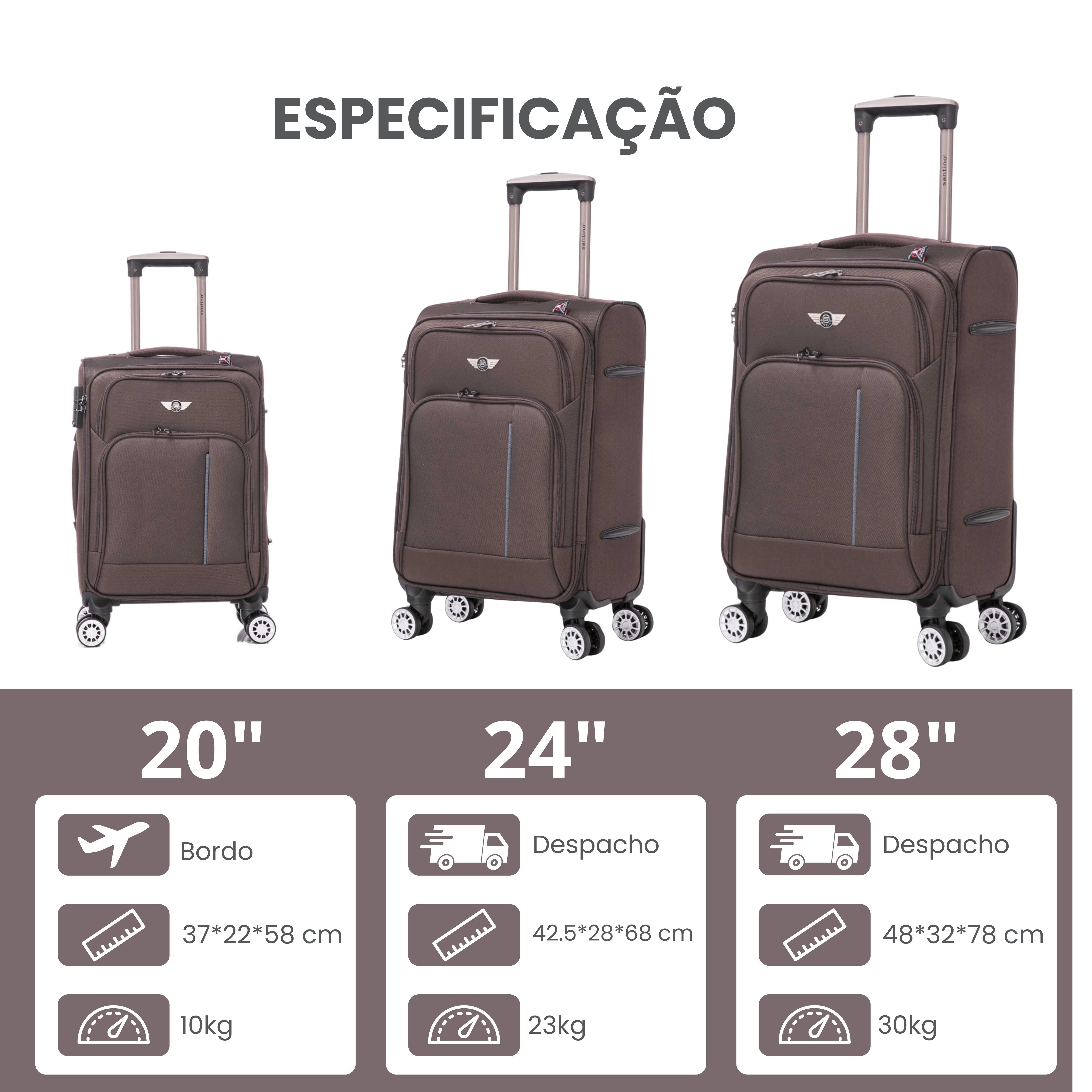 Santino Super Light Little Havana Luggage Set - LKV501J