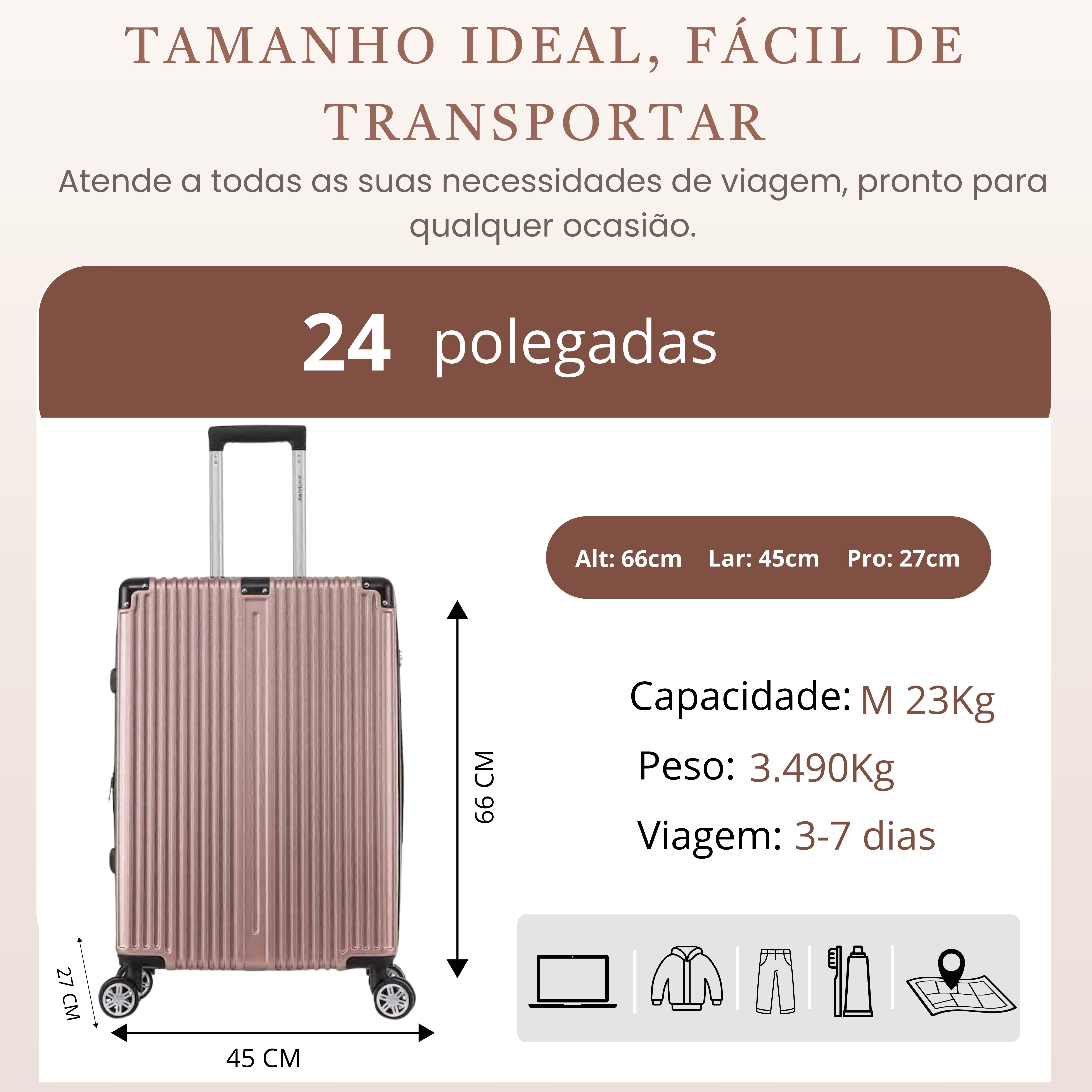 Santino 360° Hardside Dublin Suitcase Black M - AMZV204M