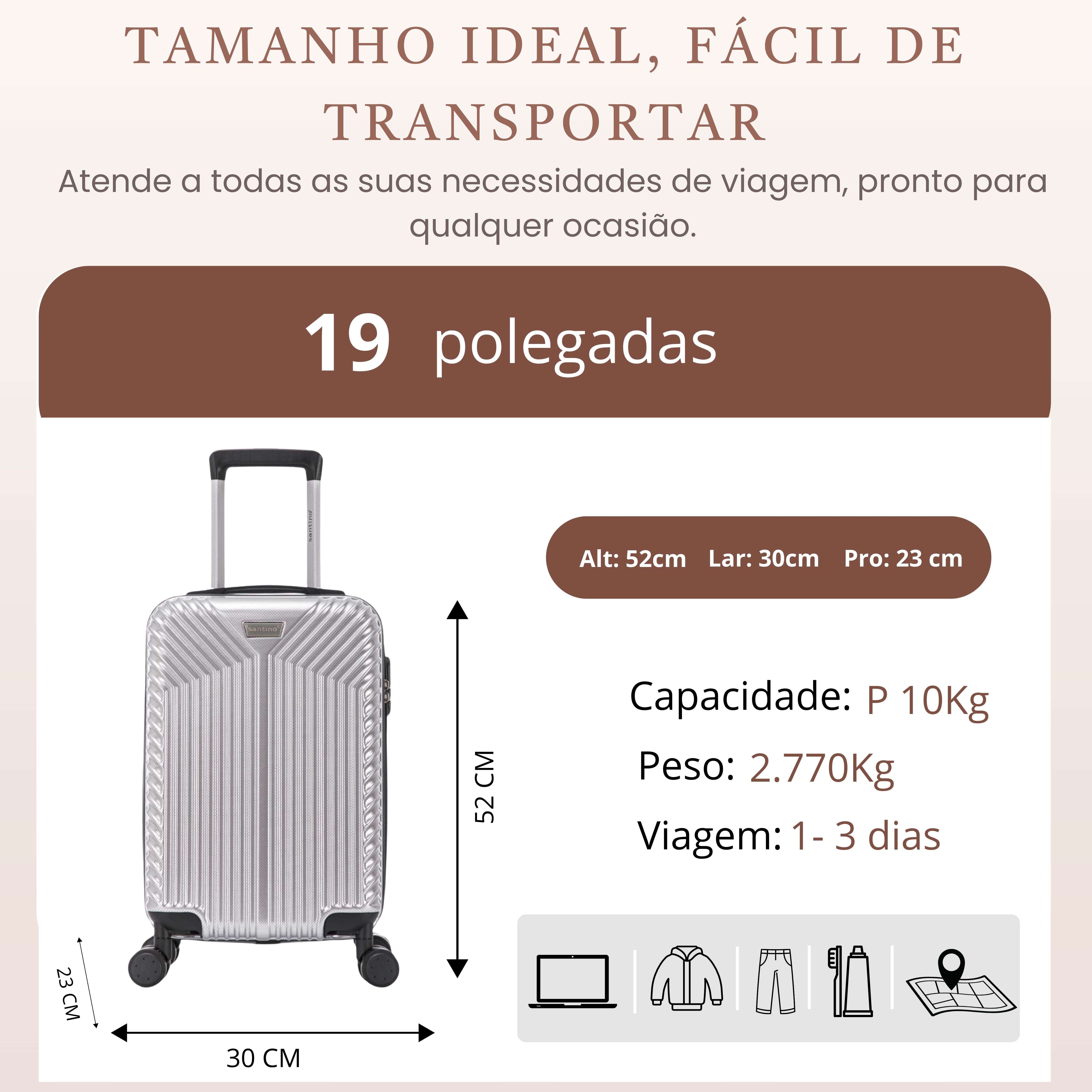 Santino Brooklyn Bridge PVC 360° Suitcase AMZV501P