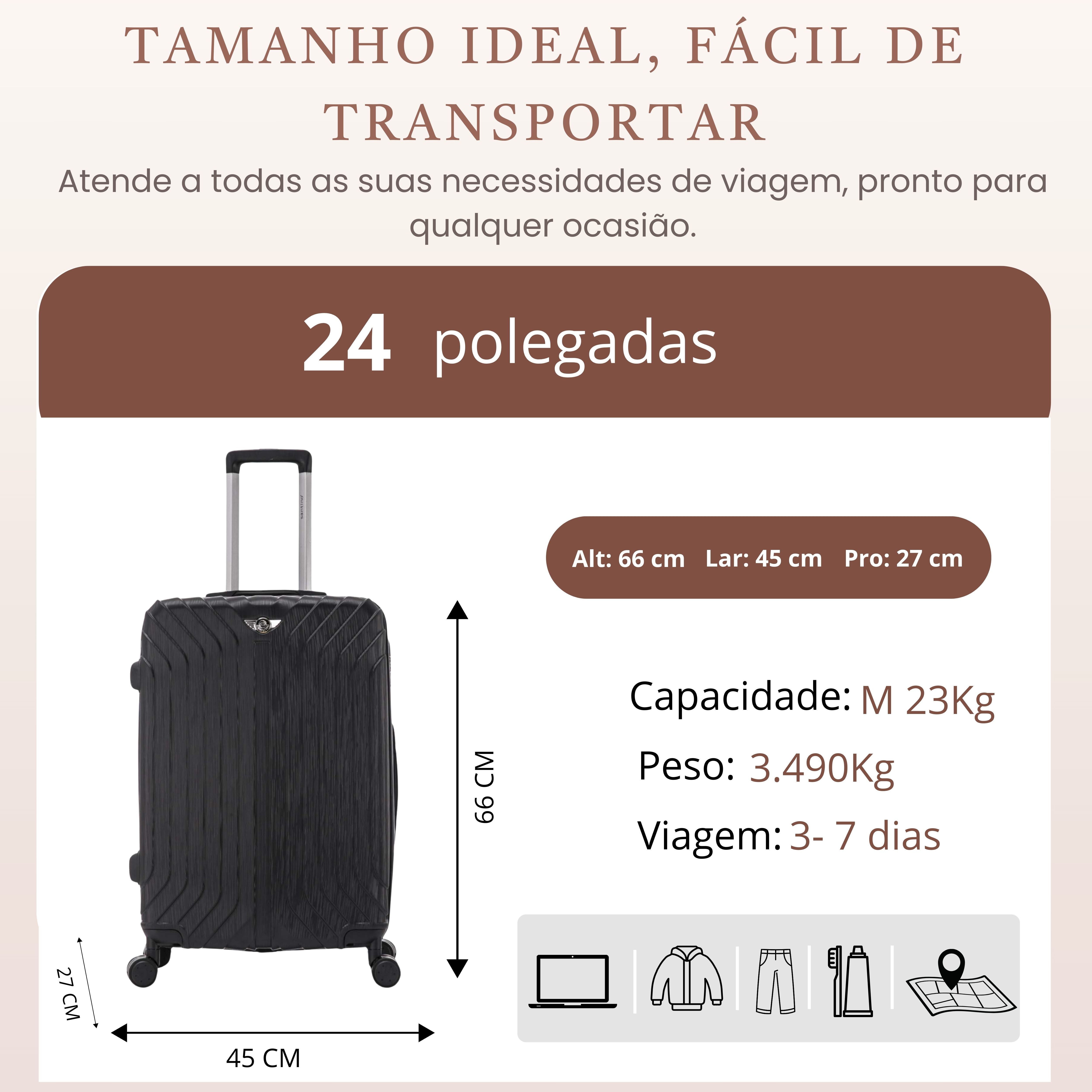 Liberty Statue Rigid Suitcase 360° Santino M AMZV502M