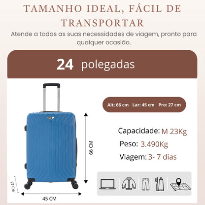 Liberty Statue Rigid Suitcase 360° Santino M AMZV502M