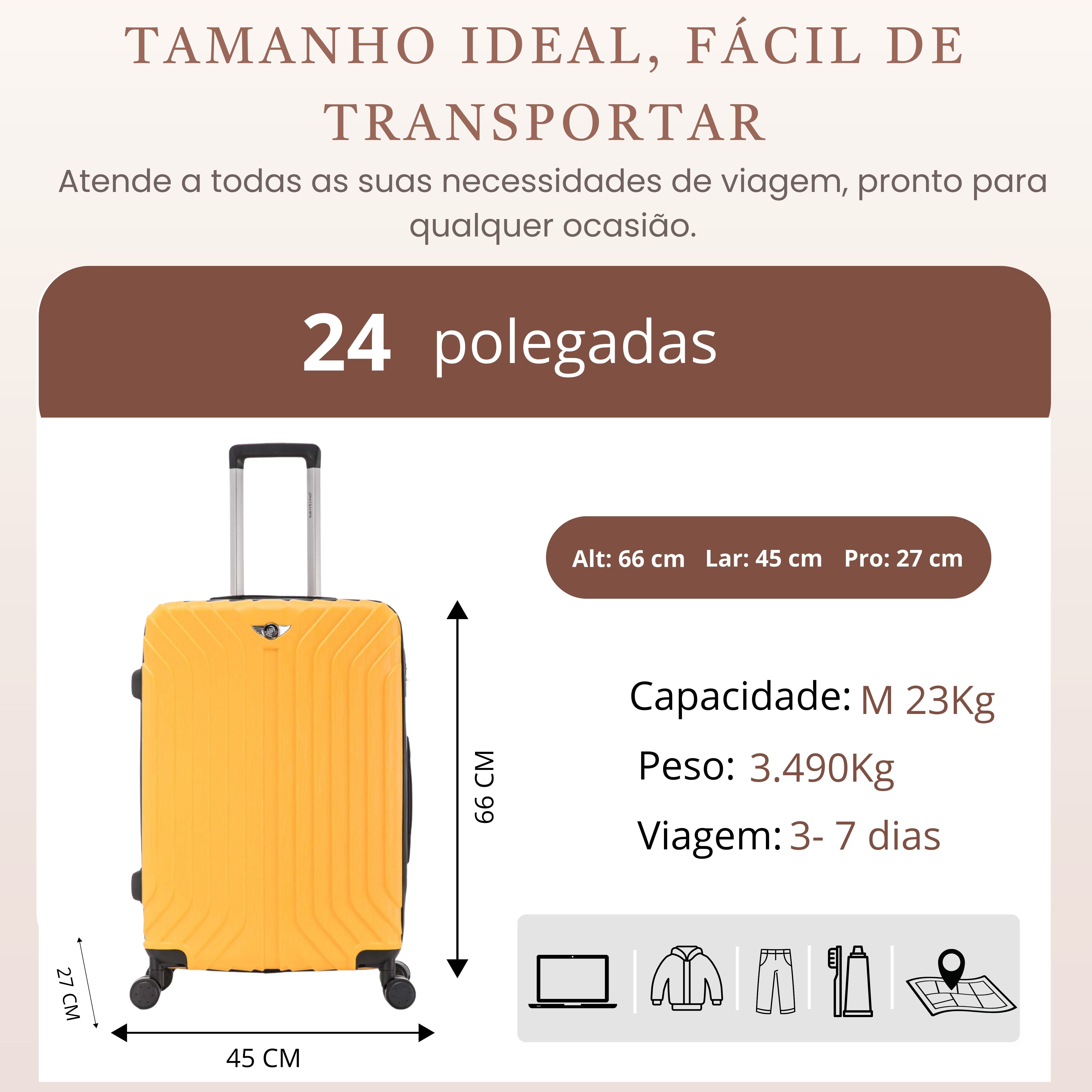 Liberty Statue Rigid Suitcase 360° Santino M AMZV502M