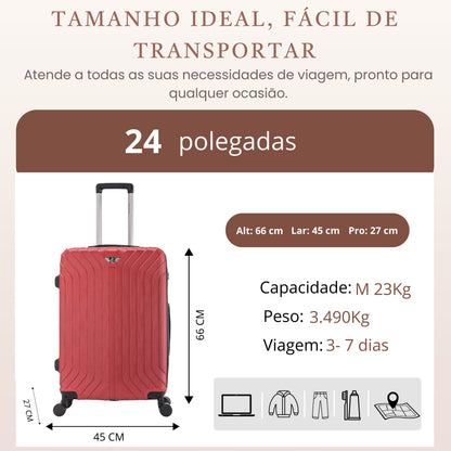 Liberty Statue Rigid Suitcase 360° Santino M AMZV502M