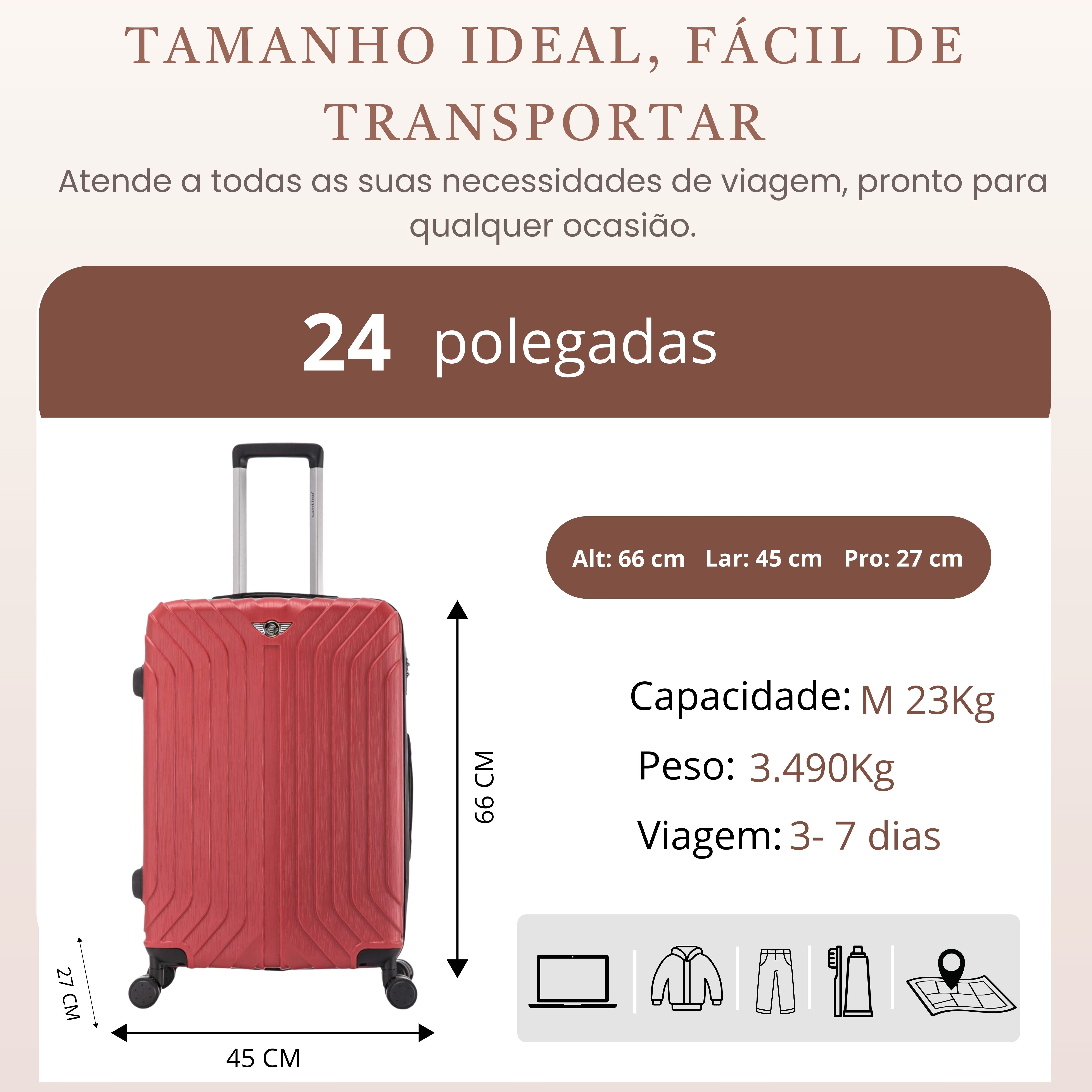 Liberty Statue Rigid Suitcase 360° Santino M AMZV502M