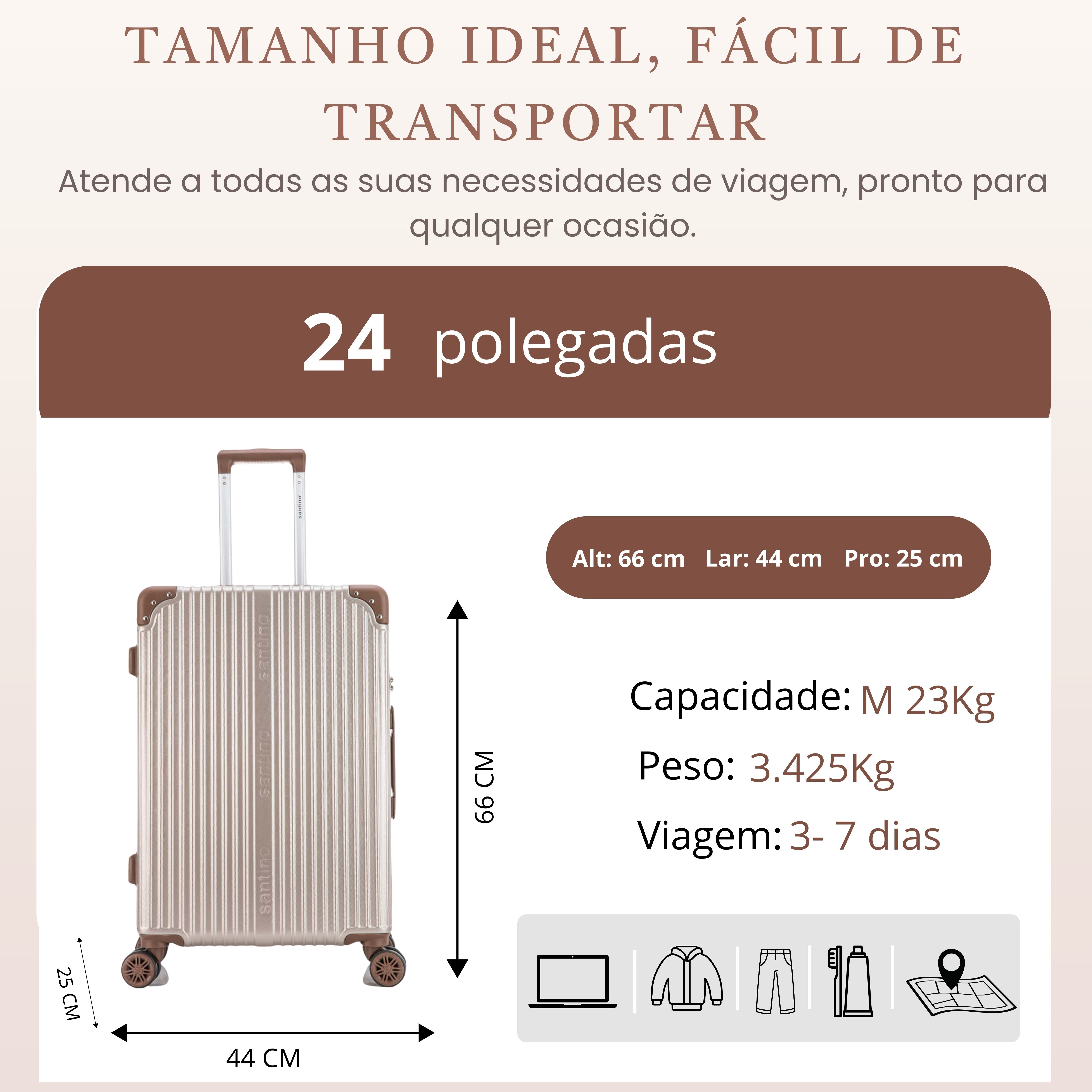 Palazzio 360° Hardside Suitcase Santino M - APLV191M