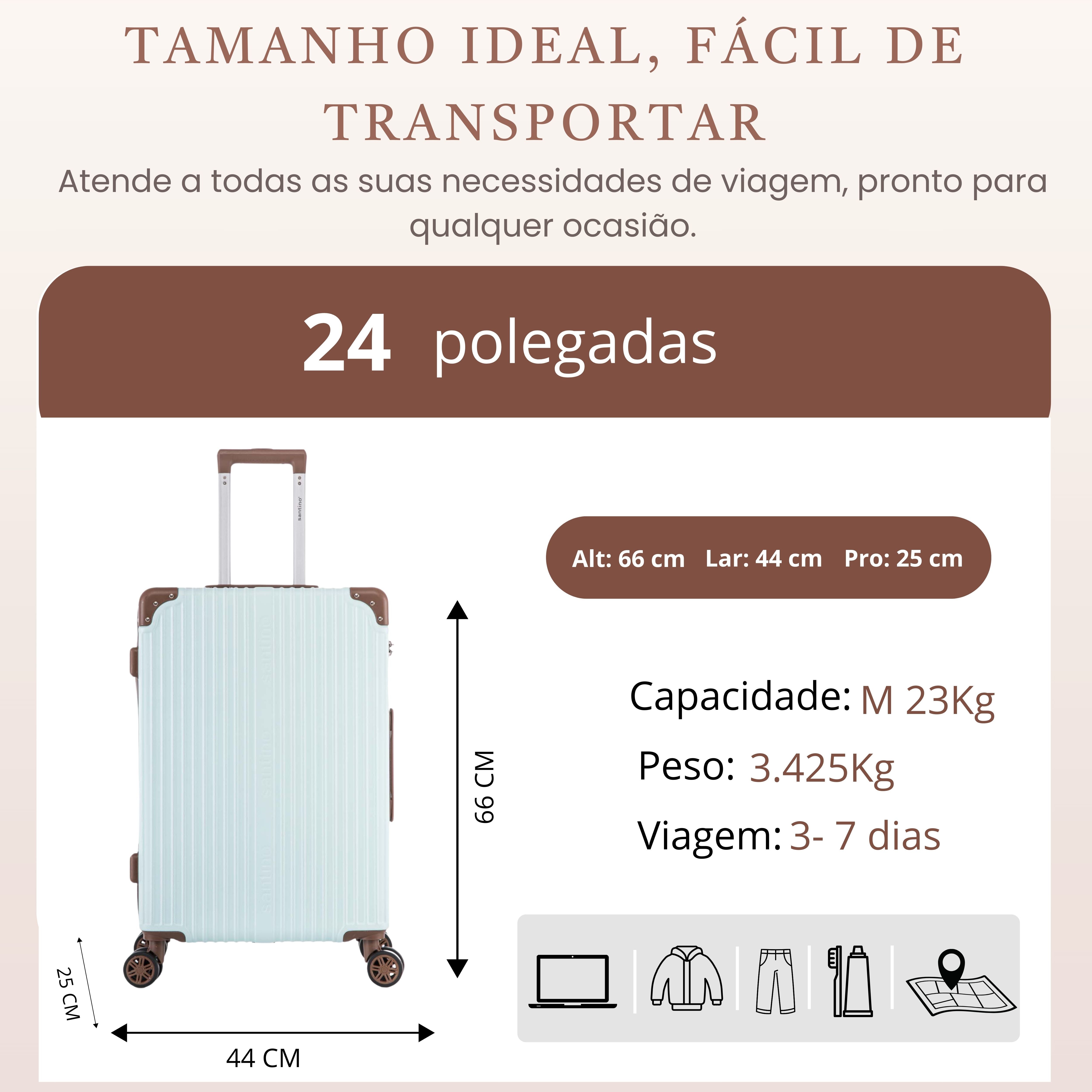 Palazzio 360° Hardside Suitcase Santino M - APLV191M