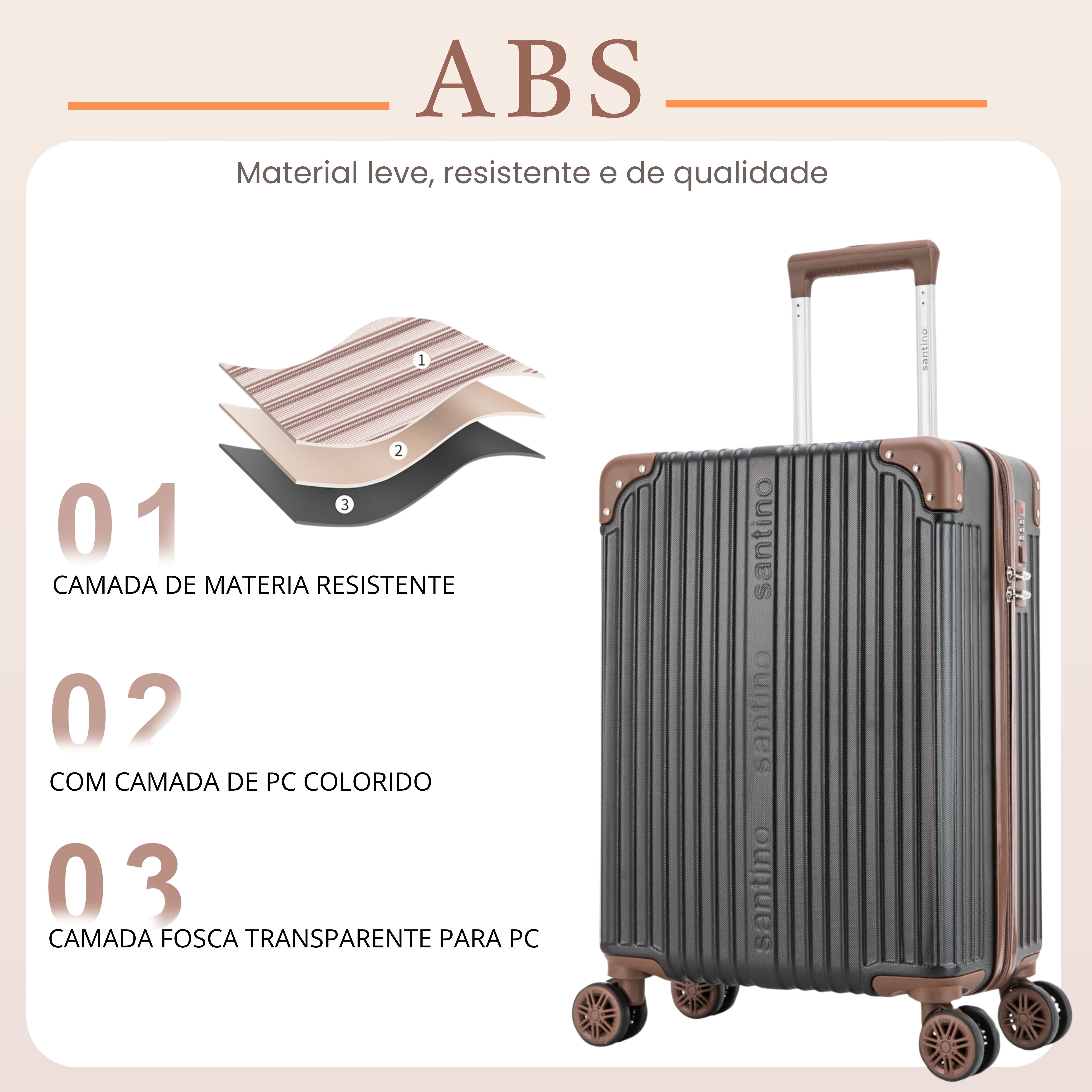 Palazzio 4-Wheel 360º Carry-On Suitcase Santino APLV191P